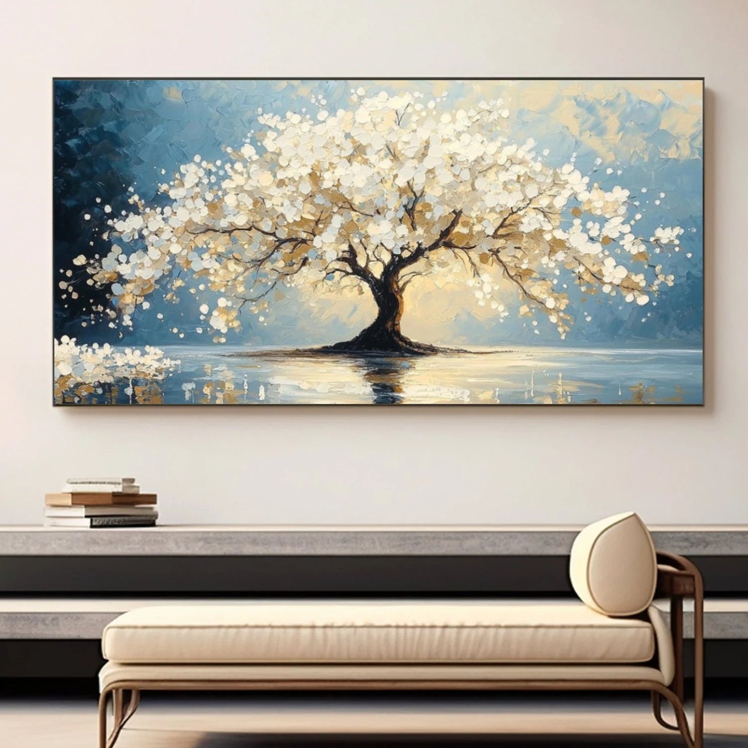 Flower & Tree Abstract Textured Canvas # FT 356