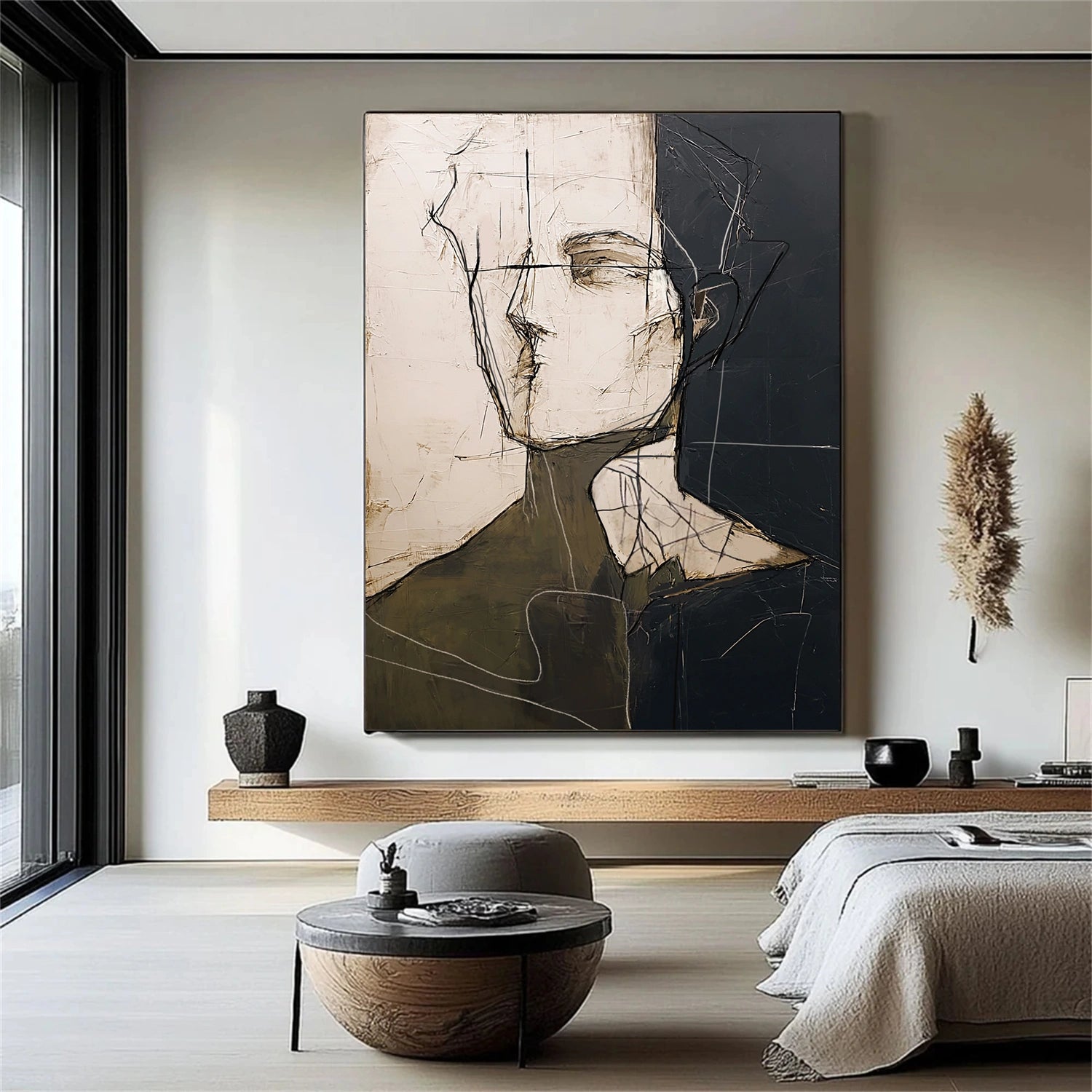 Abstract Portrait Textured Wall Art #PT 064