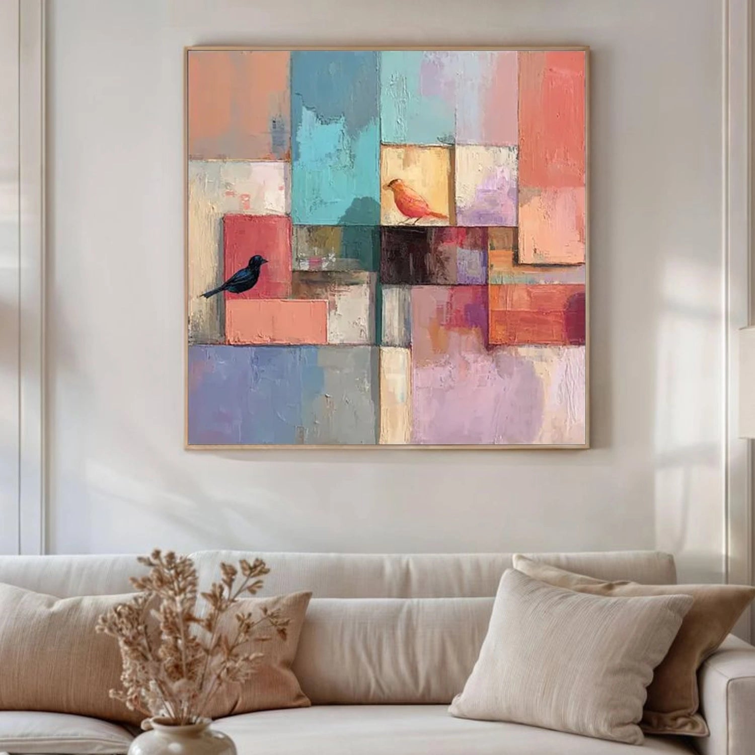 Colorful Abstract Animal Canvas Art #AP201