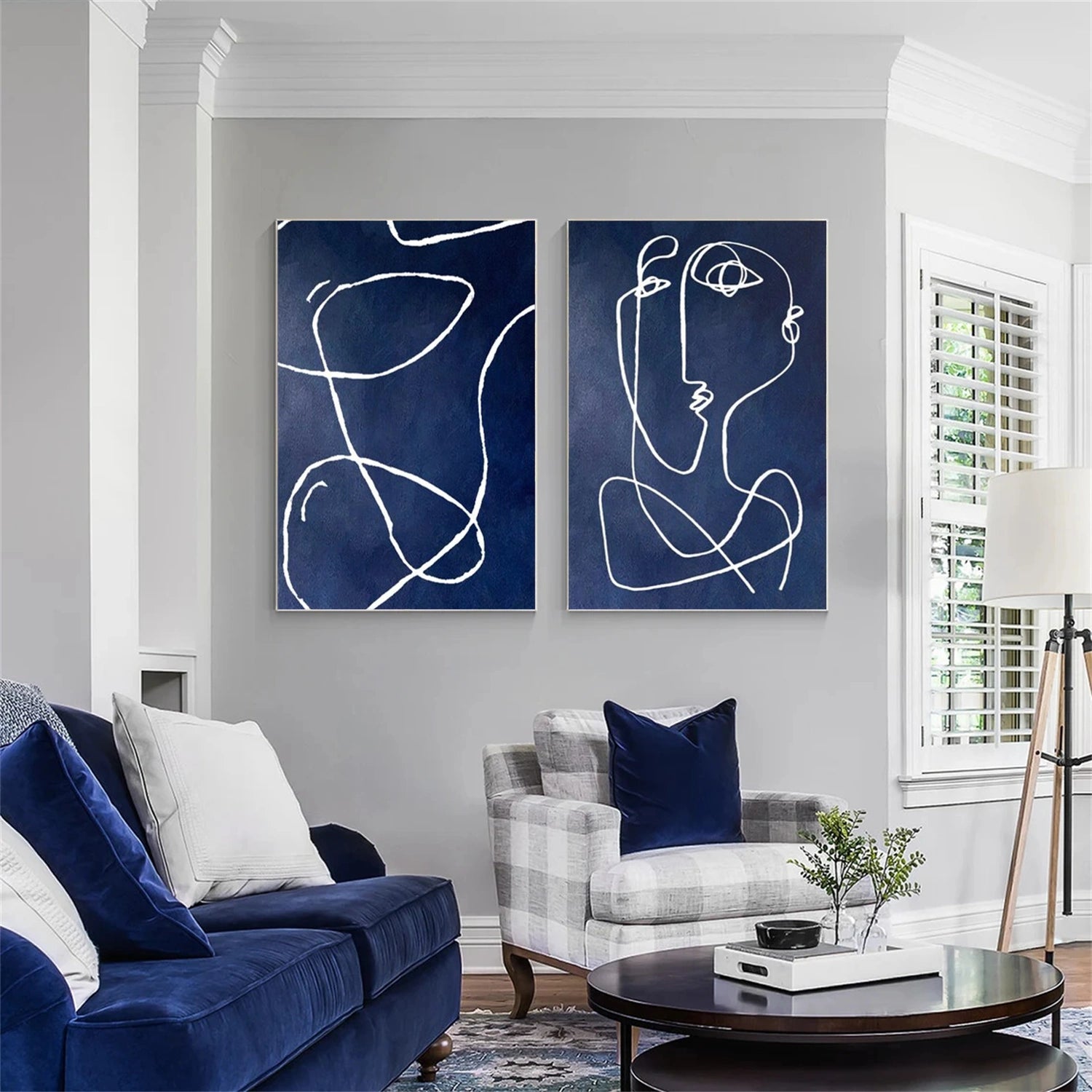 Abstract Portrait Set of 2 Wall Art #PT030