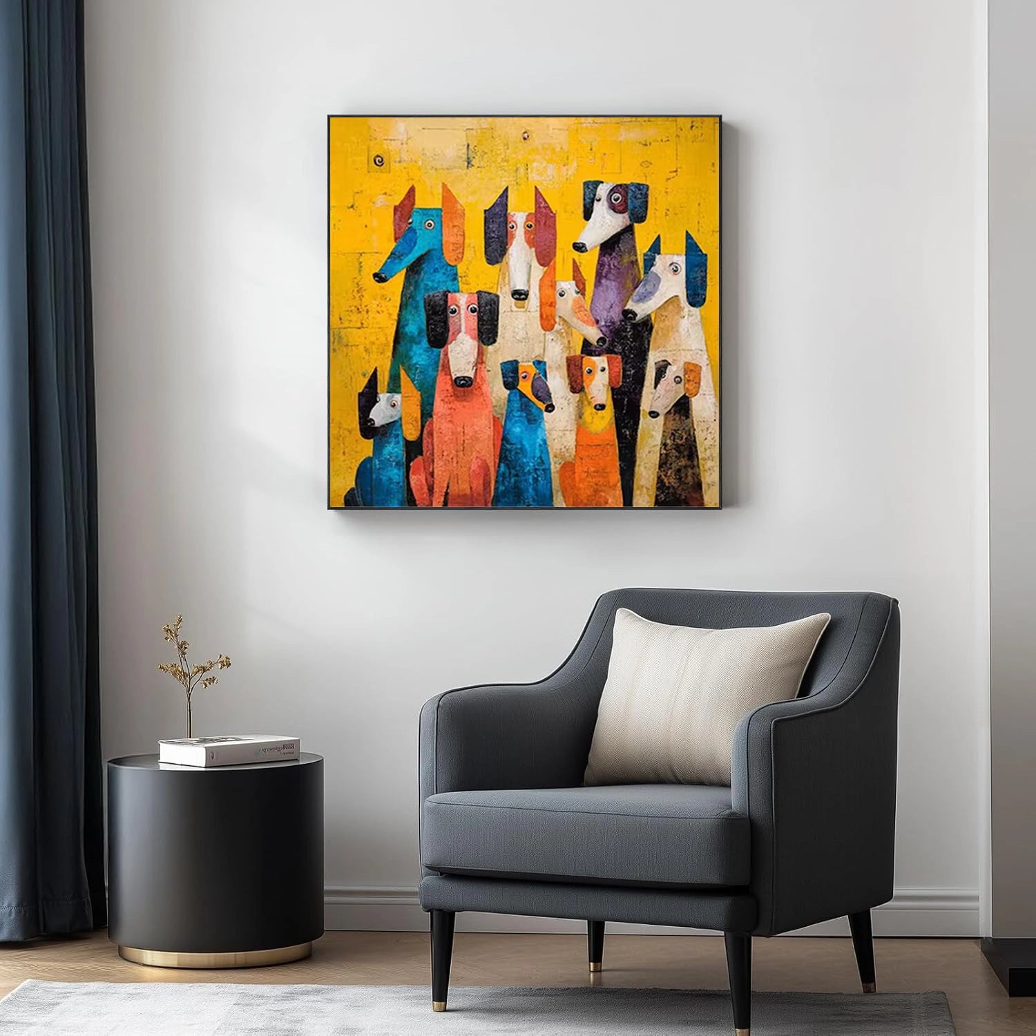 Colorful Abstract Animal Canvas Art #AP199