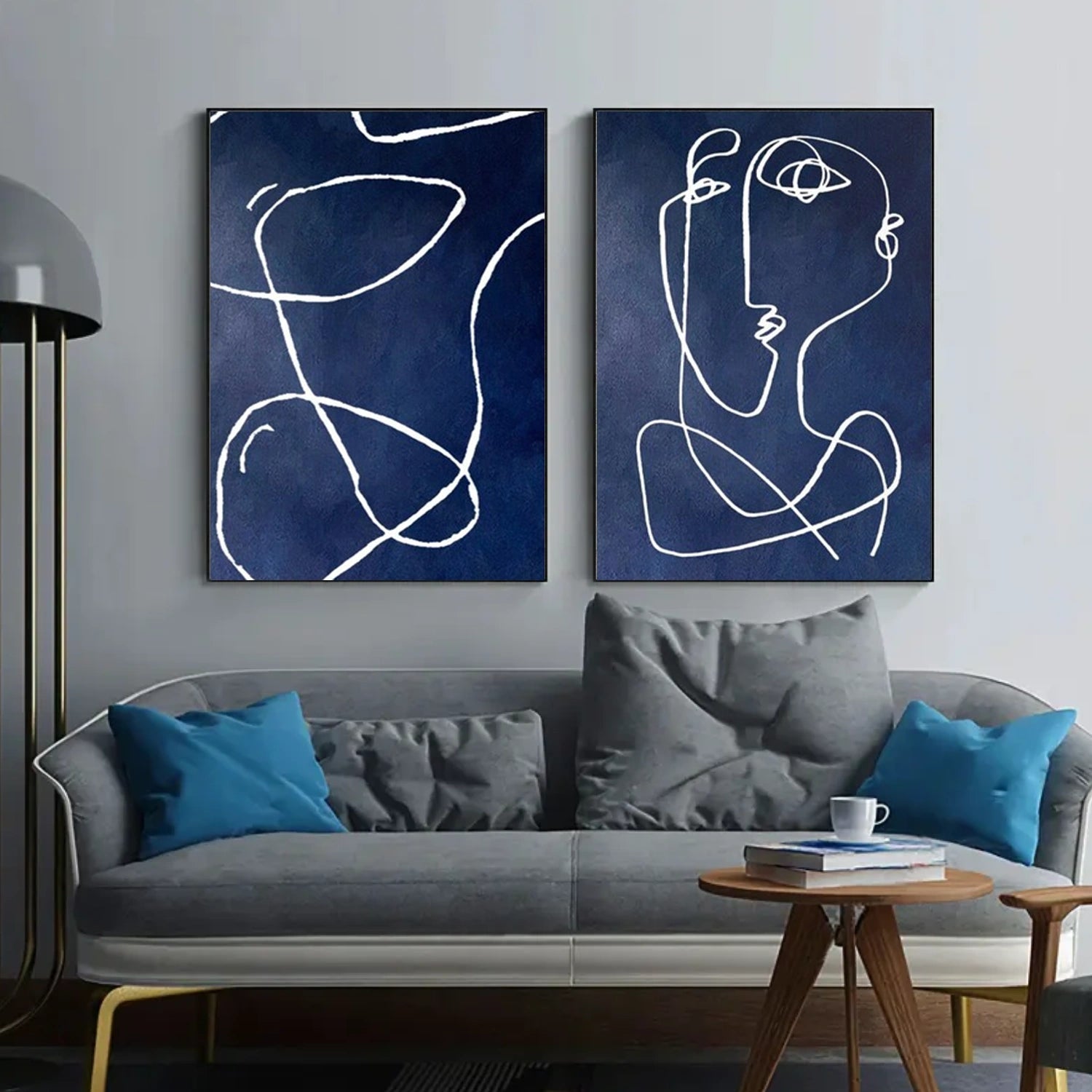 Abstract Portrait Set of 2 Wall Art #PT030