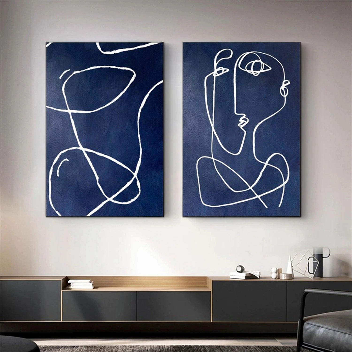 Abstract Portrait Set of 2 Wall Art #PT030