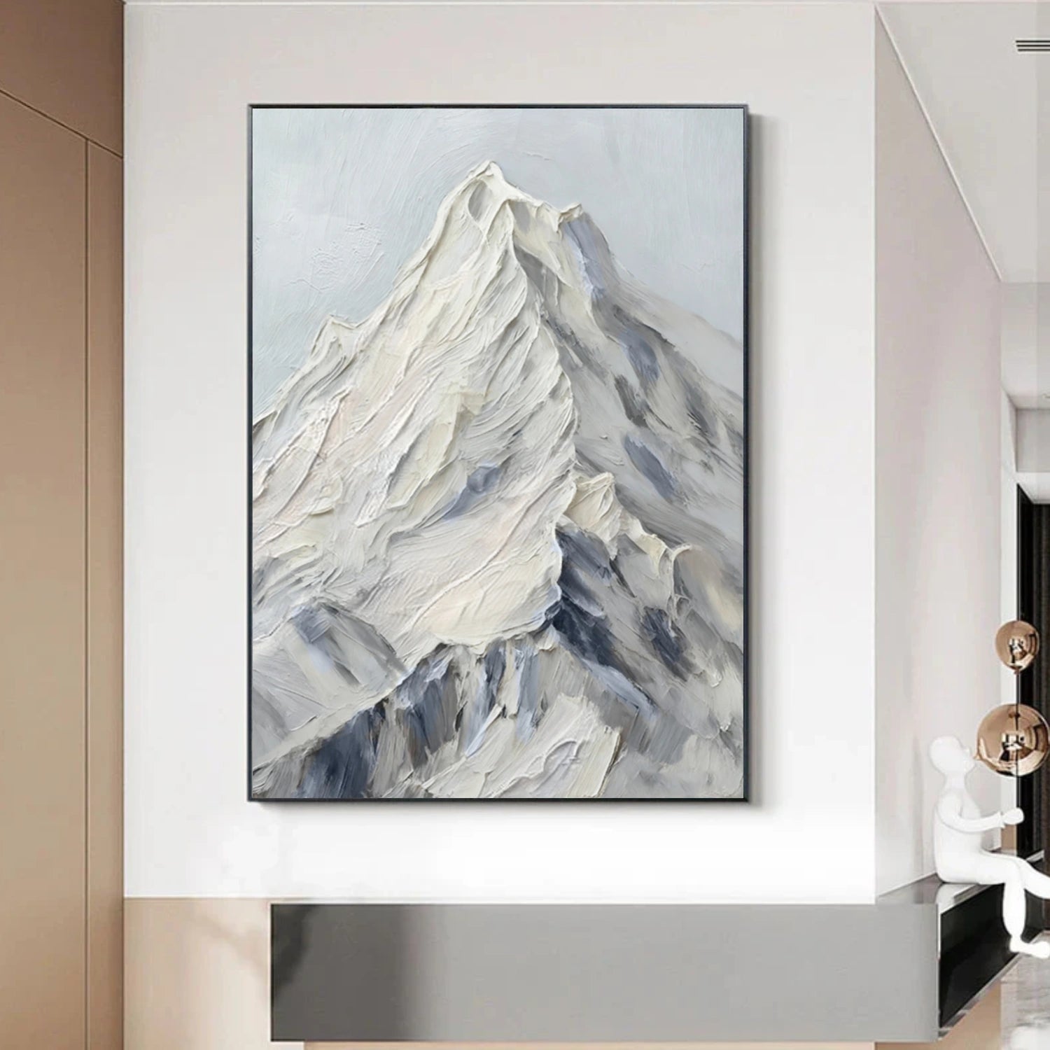 Abstract Mountain Textured Canvas Art #MM331