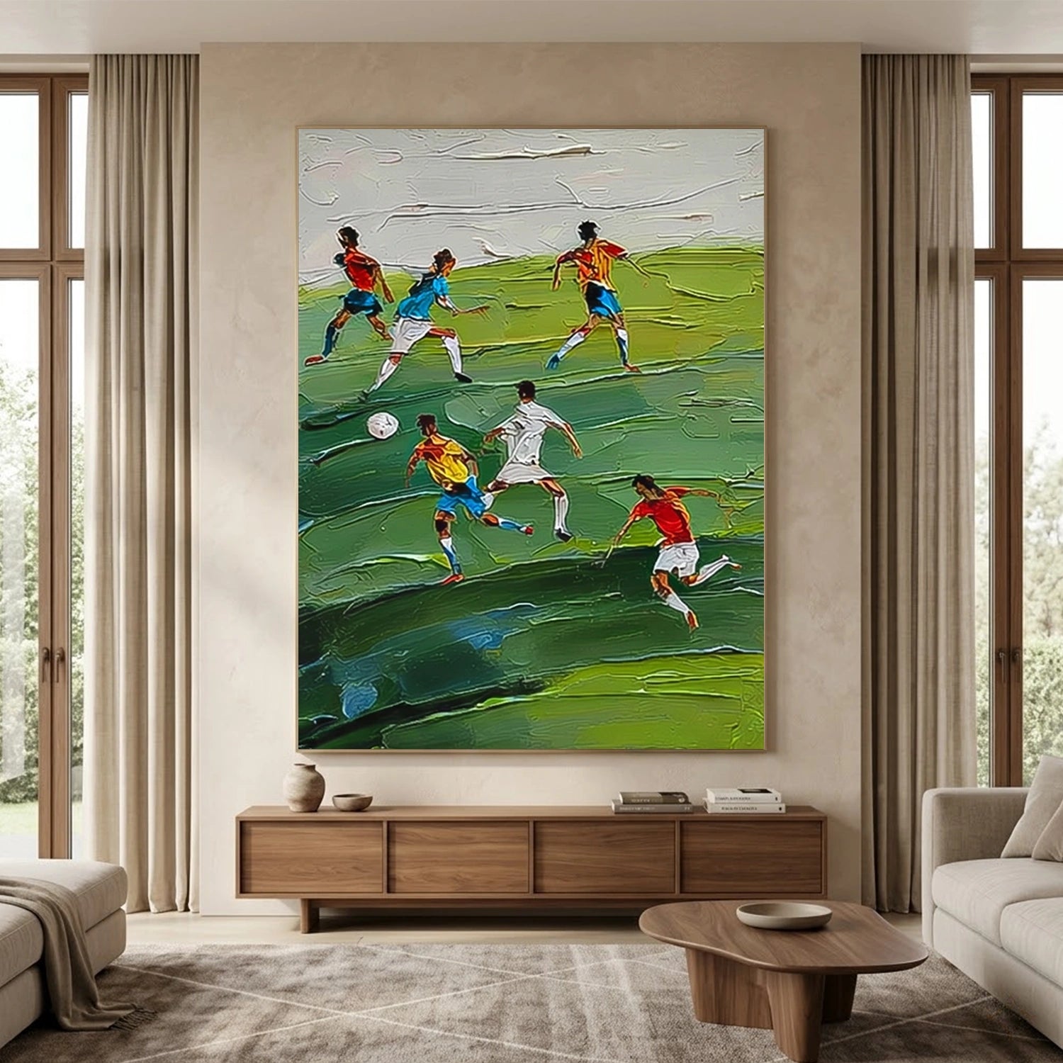 Football Sport Art Texture Painting Canvas #SA086