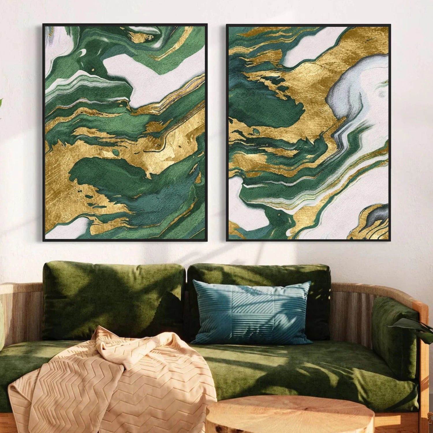 Abstract Textured Wall Art Set of 2#AB 592