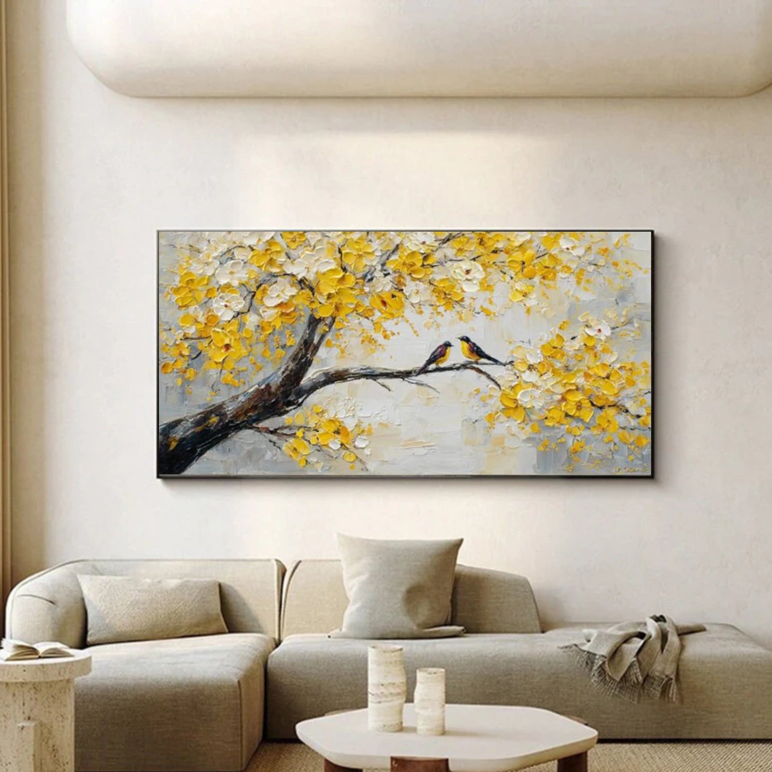 Flower & Tree Abstract Textured Canvas # FT 366