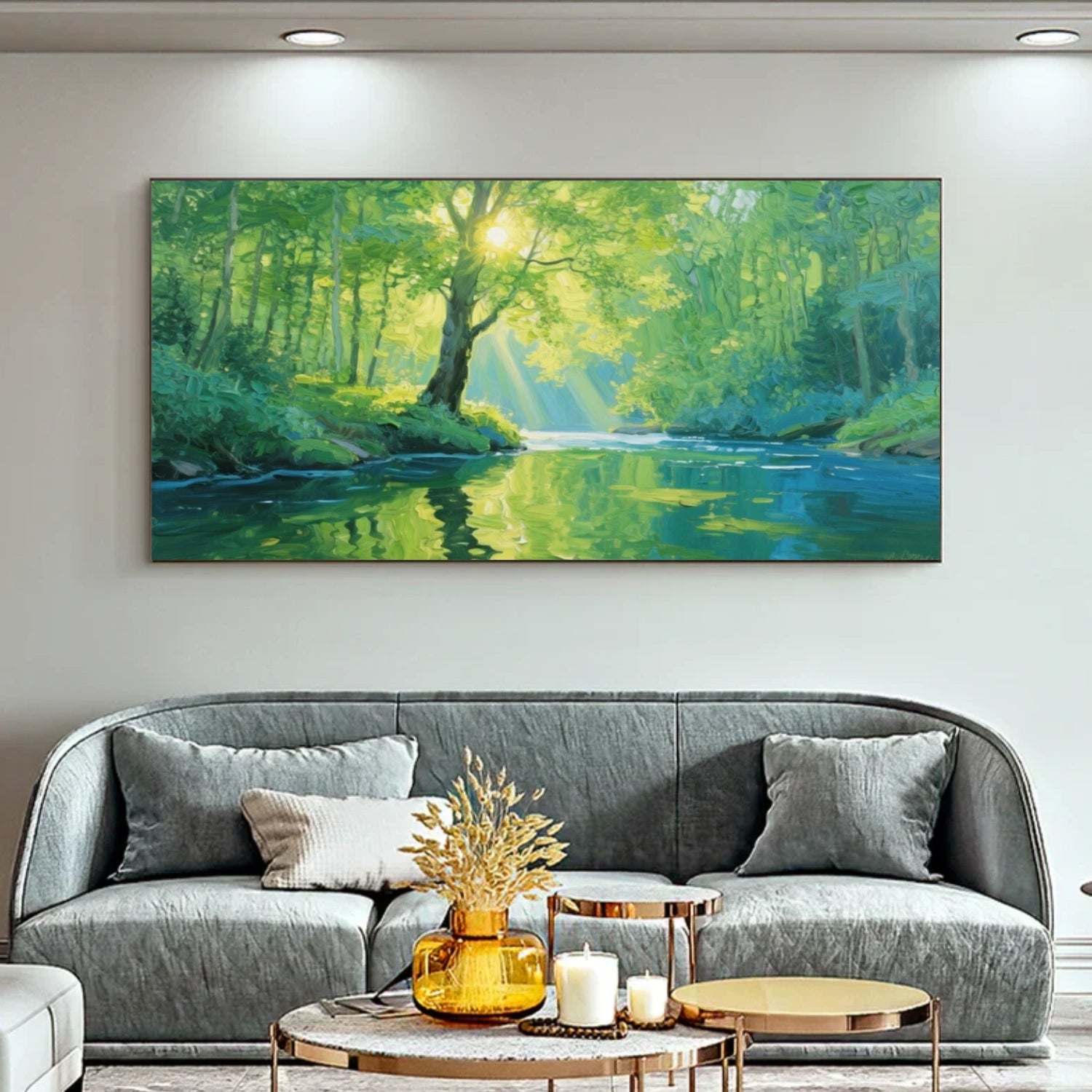 Flower & Tree Abstract Canvas Art #FT 270