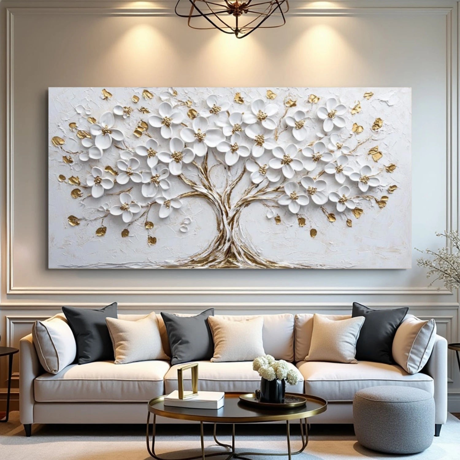 Flower & Tree Abstract Textured Canvas # FT 355