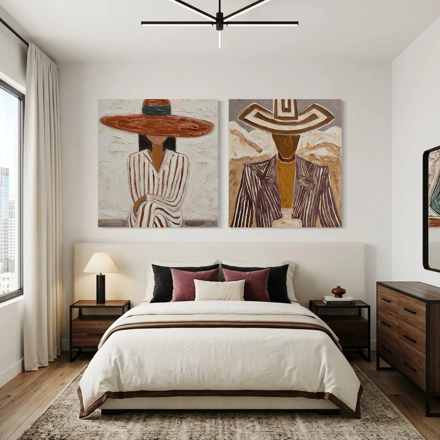Americana Wall Art Square Set of 2 #VE004