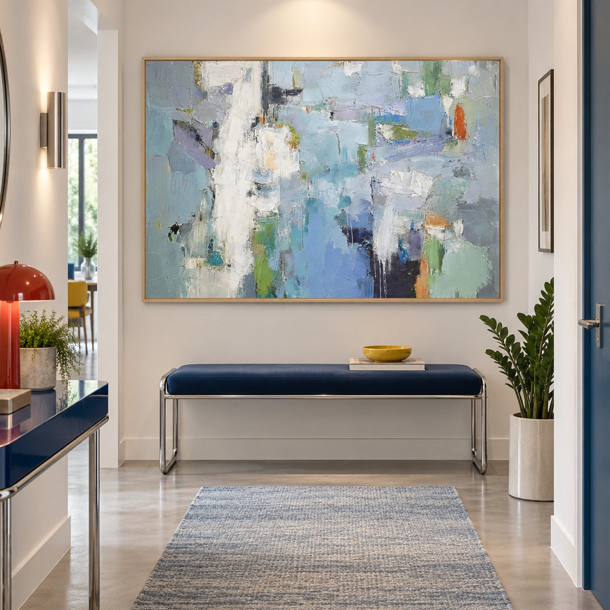 Blue Abstract Wall Art #BG154