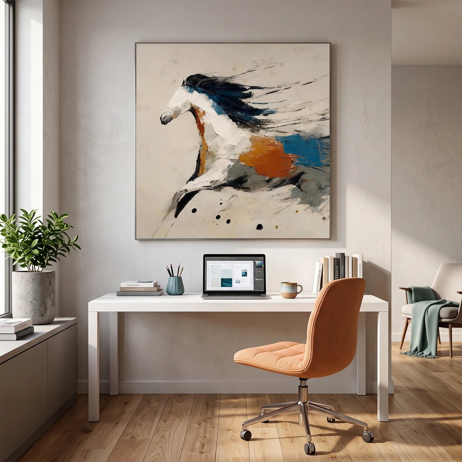 Abstract Animal Canvas Art #AP237
