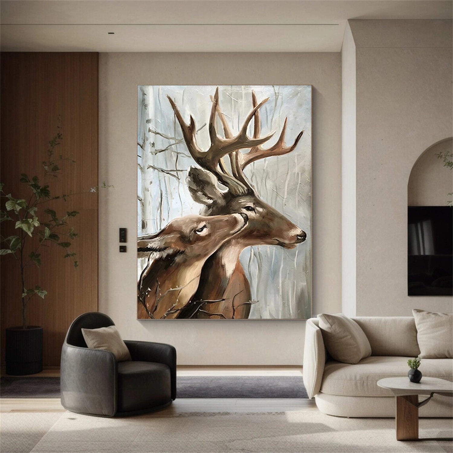 Abstract Animal Textured Canvas Art #AP175
