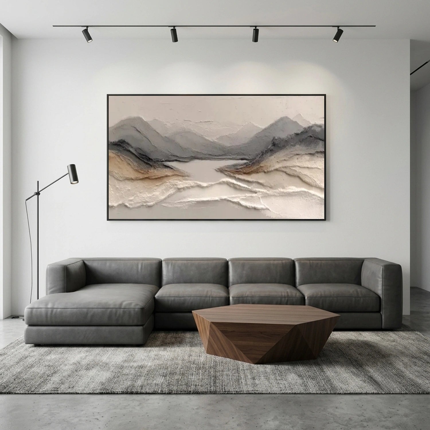 Minimalist Mountain Texture Canvas # MM442