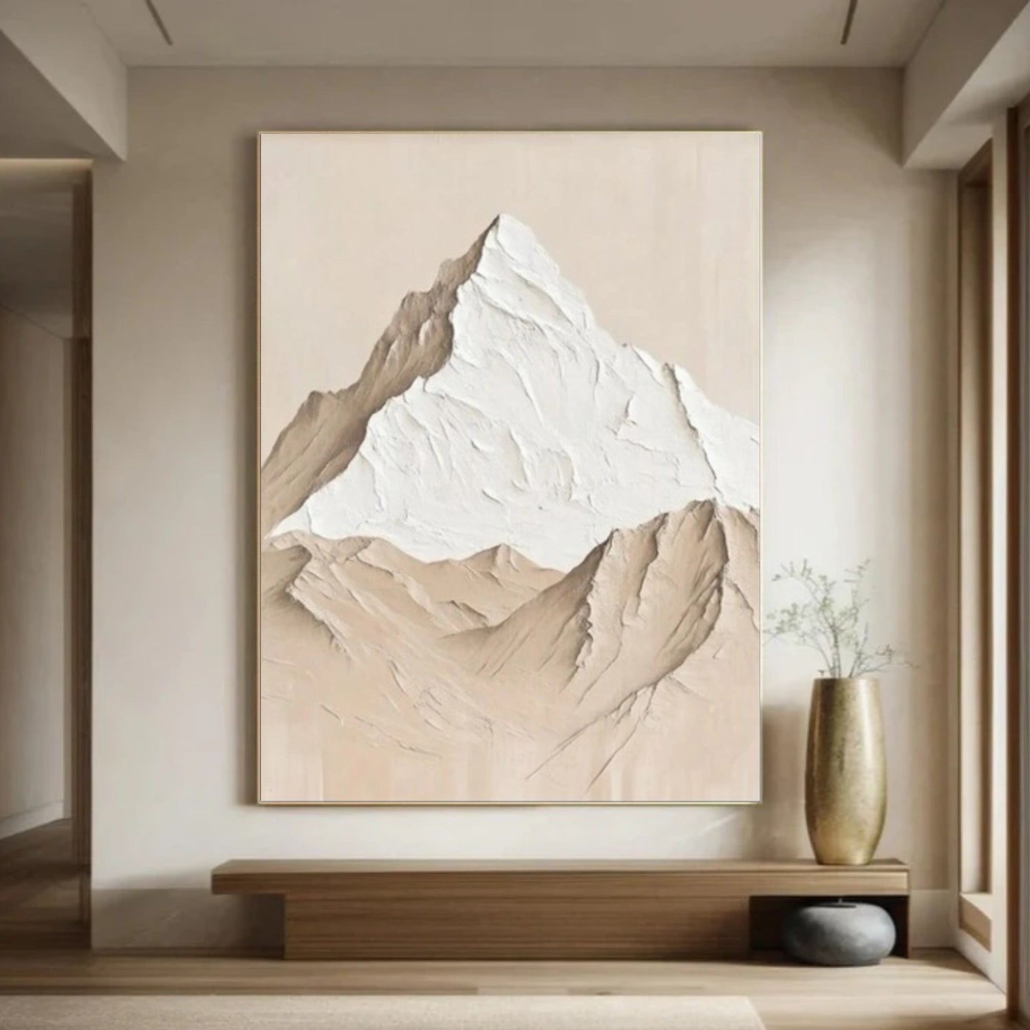 Minimalist Mountain Texture Canvas  # MM395