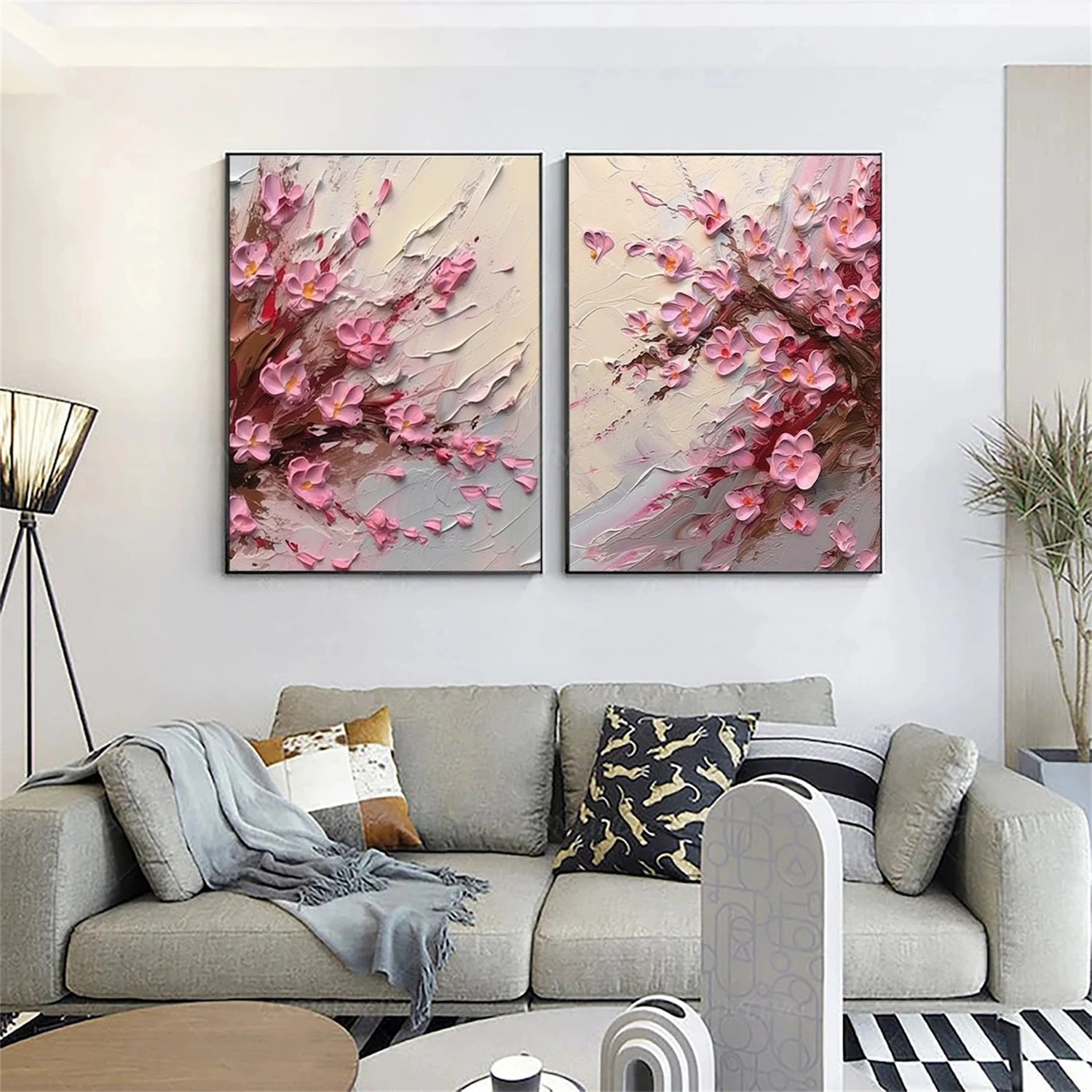 Flower And Tree Painting Set of 2 #FT 145