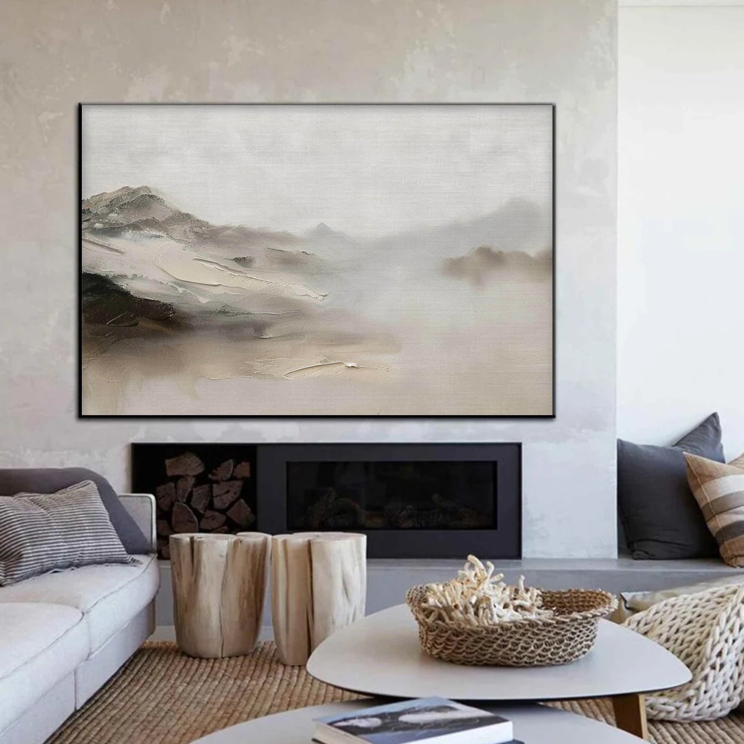 Minimalist Mountain Texture Canvas # MM423