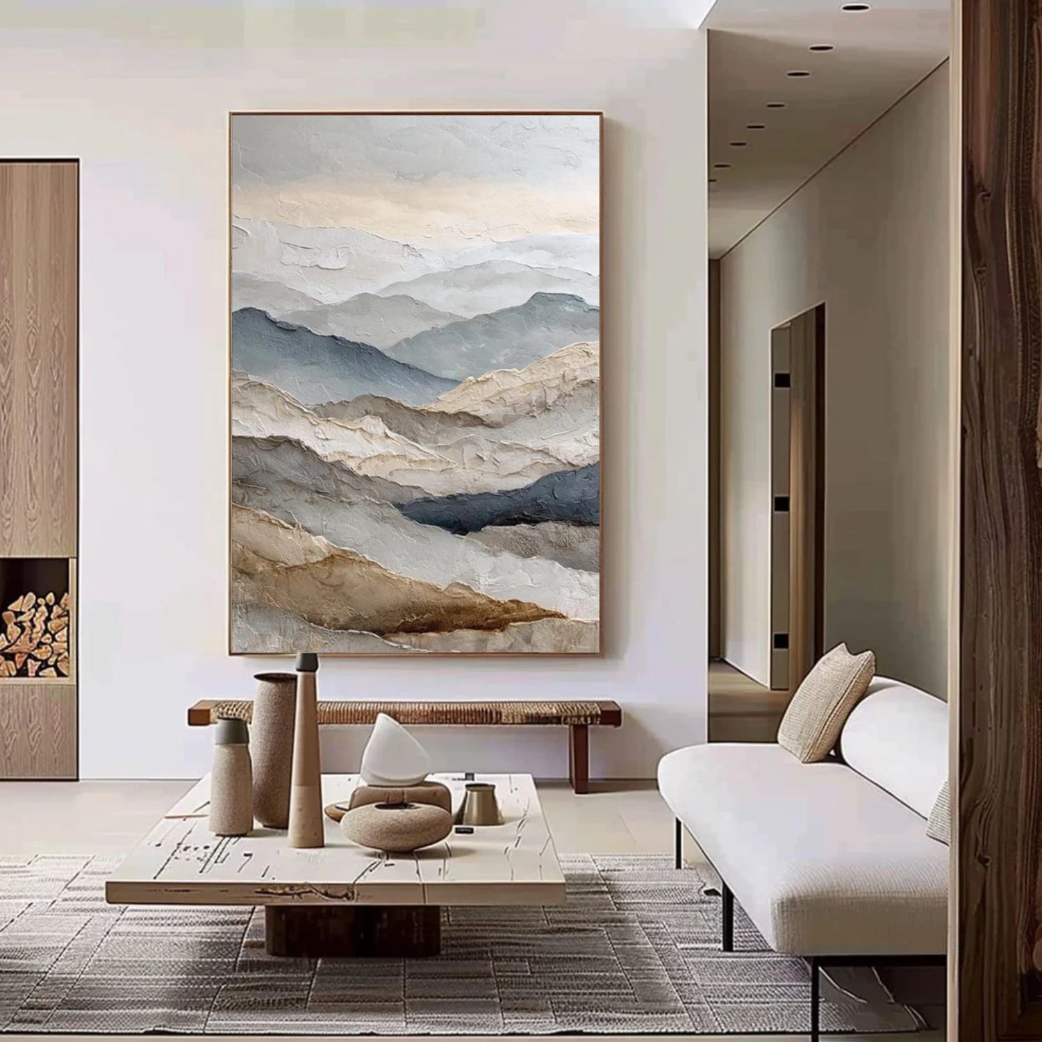 Minimalist Mountain Texture Canvas # MM409