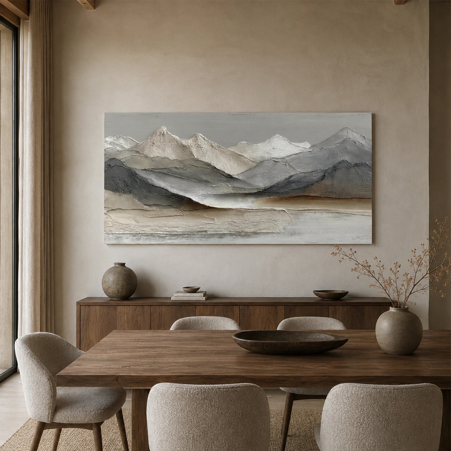 Minimalist Mountain Texture Canvas # MM462