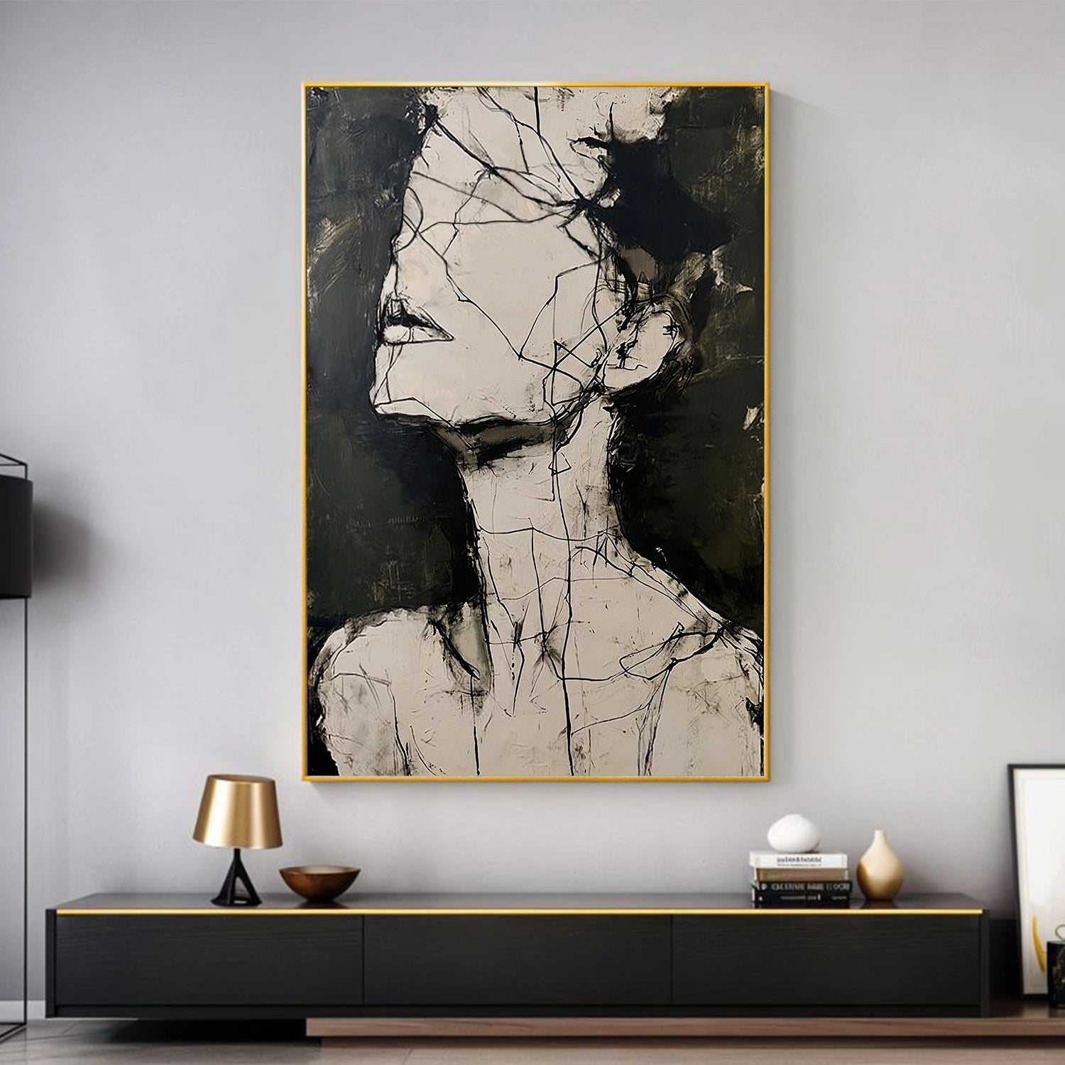 Abstract Portrait Textured Wall Art #PT 061