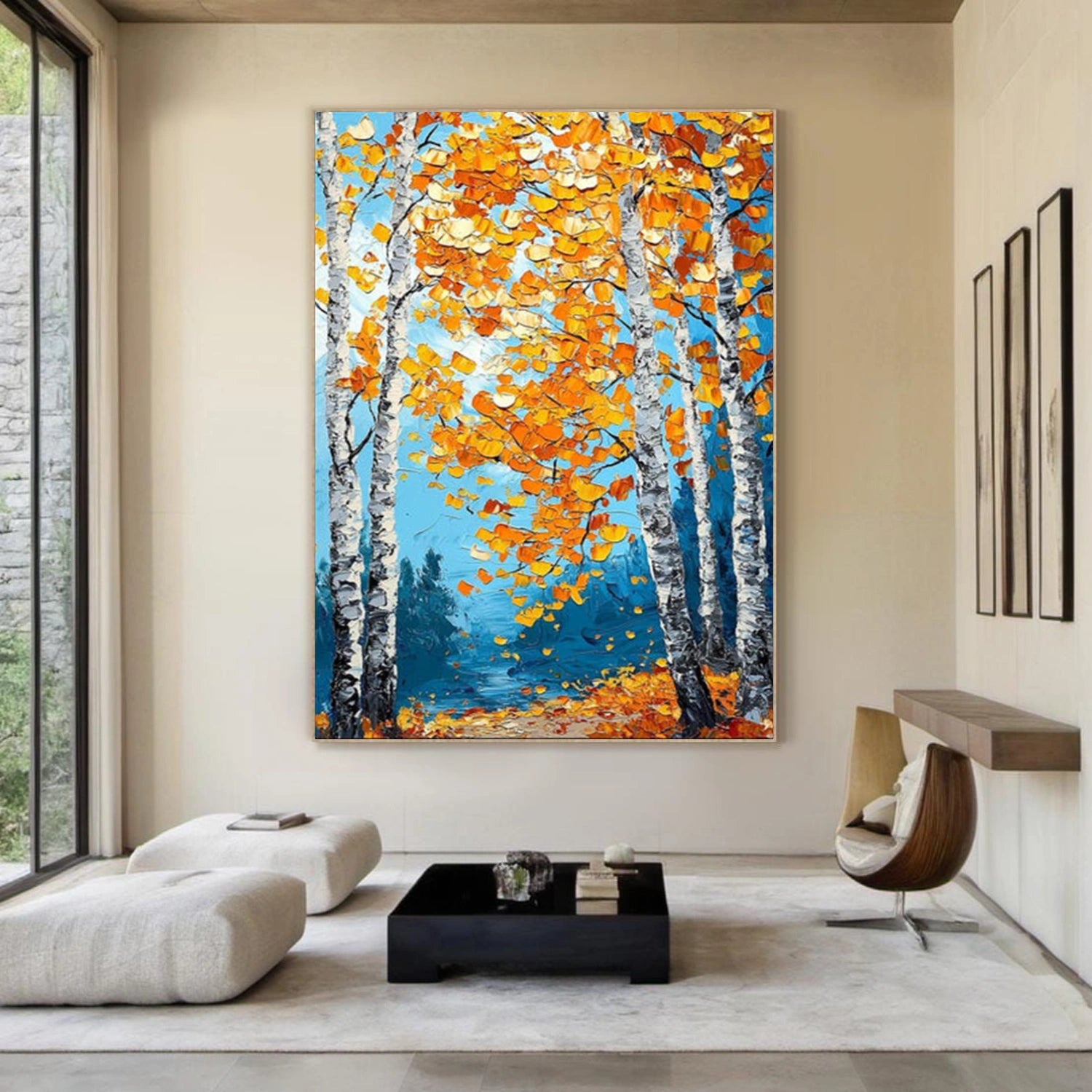 Flower & Tree Abstract Texture Canvas Art #FT 328