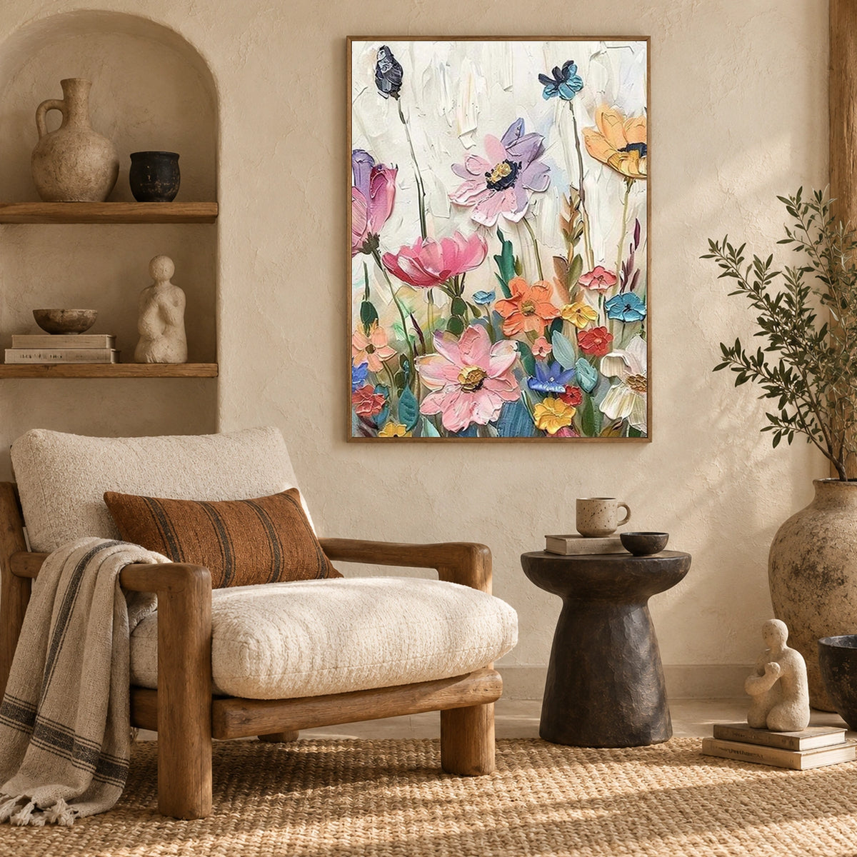 Flower & Tree Abstract Canvas #FT 427