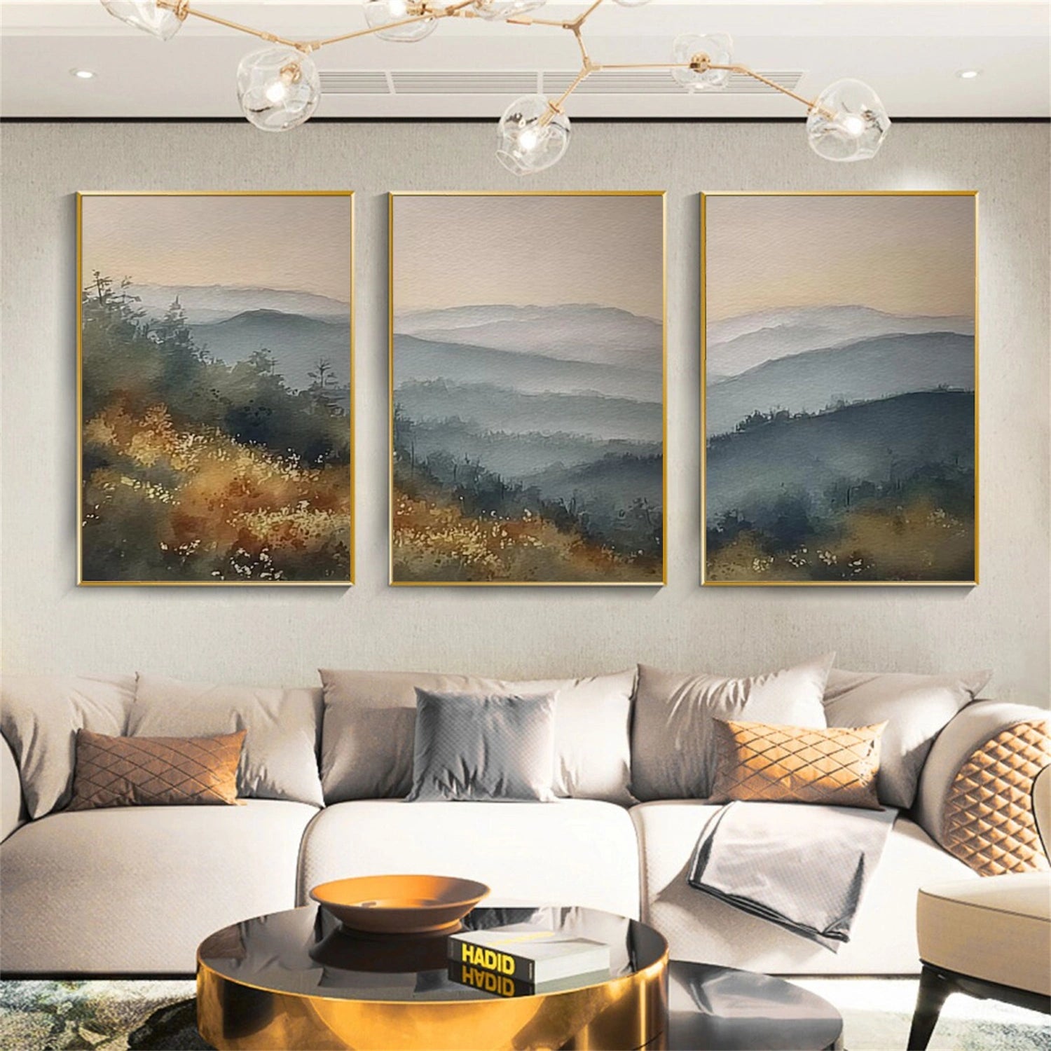 Abstract Urban Set of 3  Landscape Painting #UL 045