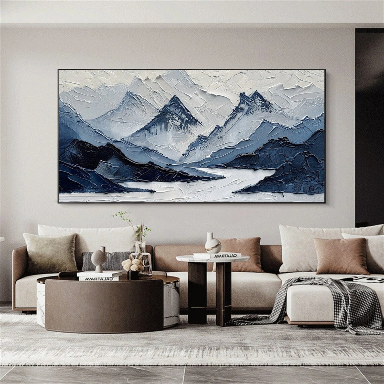 Minimalist Mountain Texture Canvas # MM421