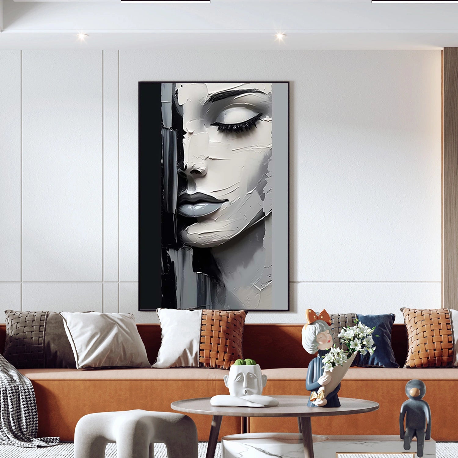 Abstract Portrait Texture Wall Art #PT004
