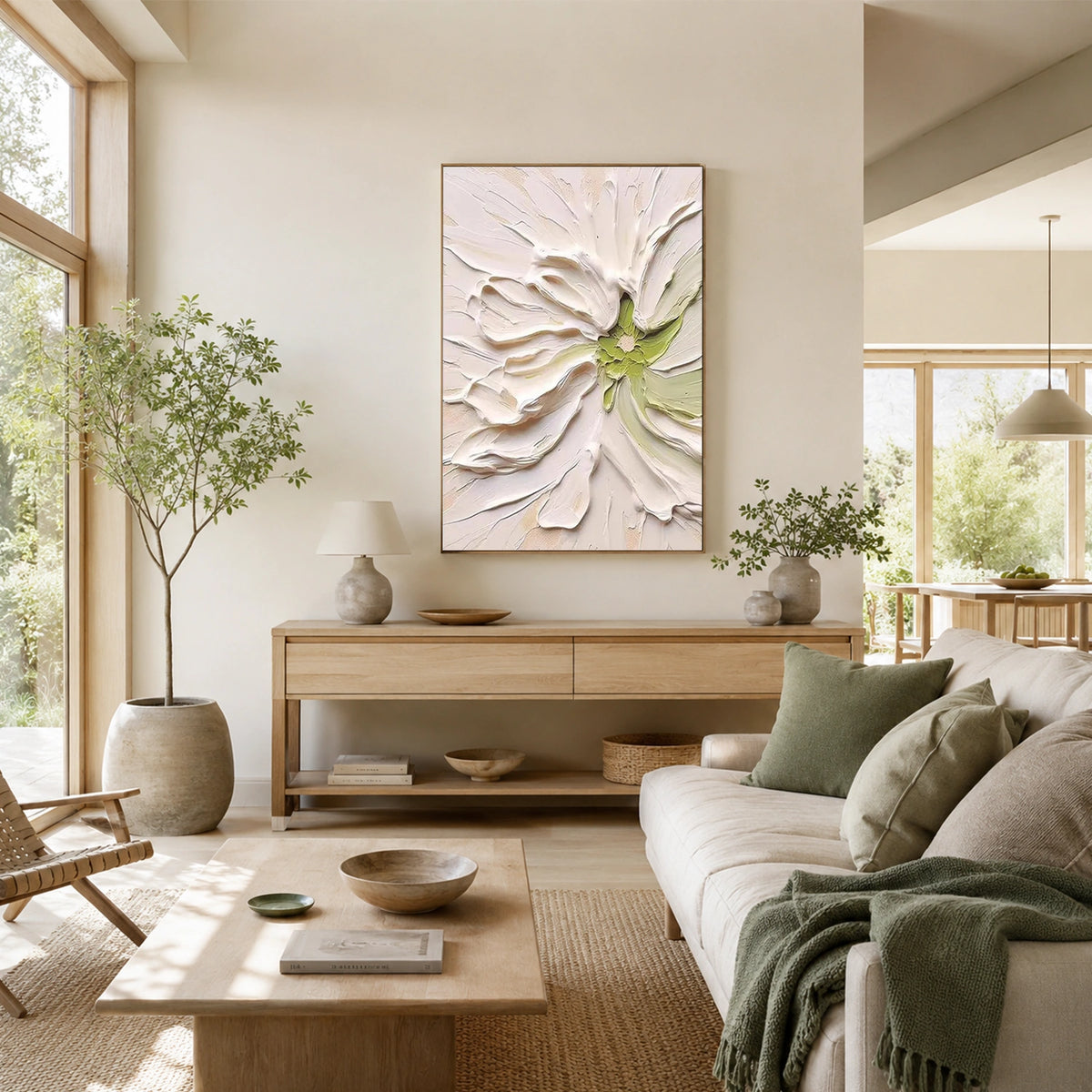 Flower & Tree Abstract Texture Canvas #FT 428