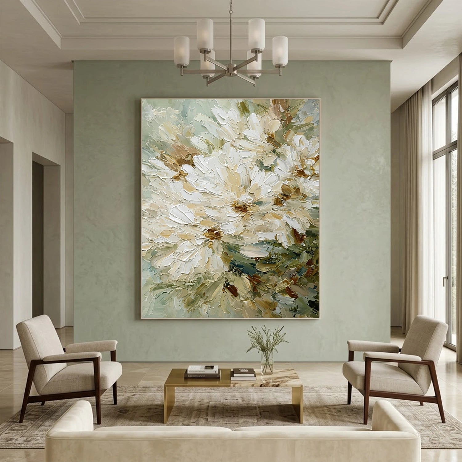 Flower & Tree Abstract Textured Canvas # FT 380