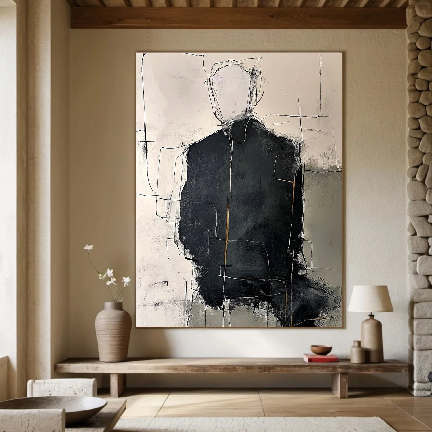 Abstract Portrait Textured Wall Art #PT 065