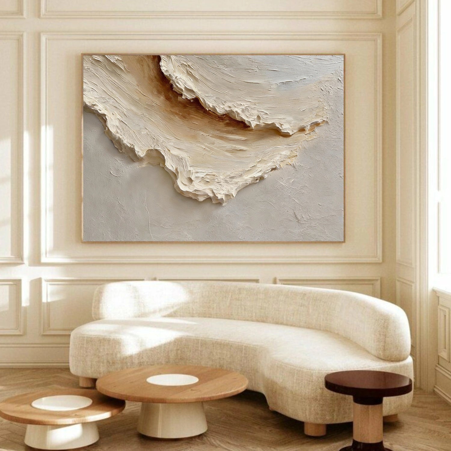 Ocean And Sky Abstract Texture Canvas Art #OS366