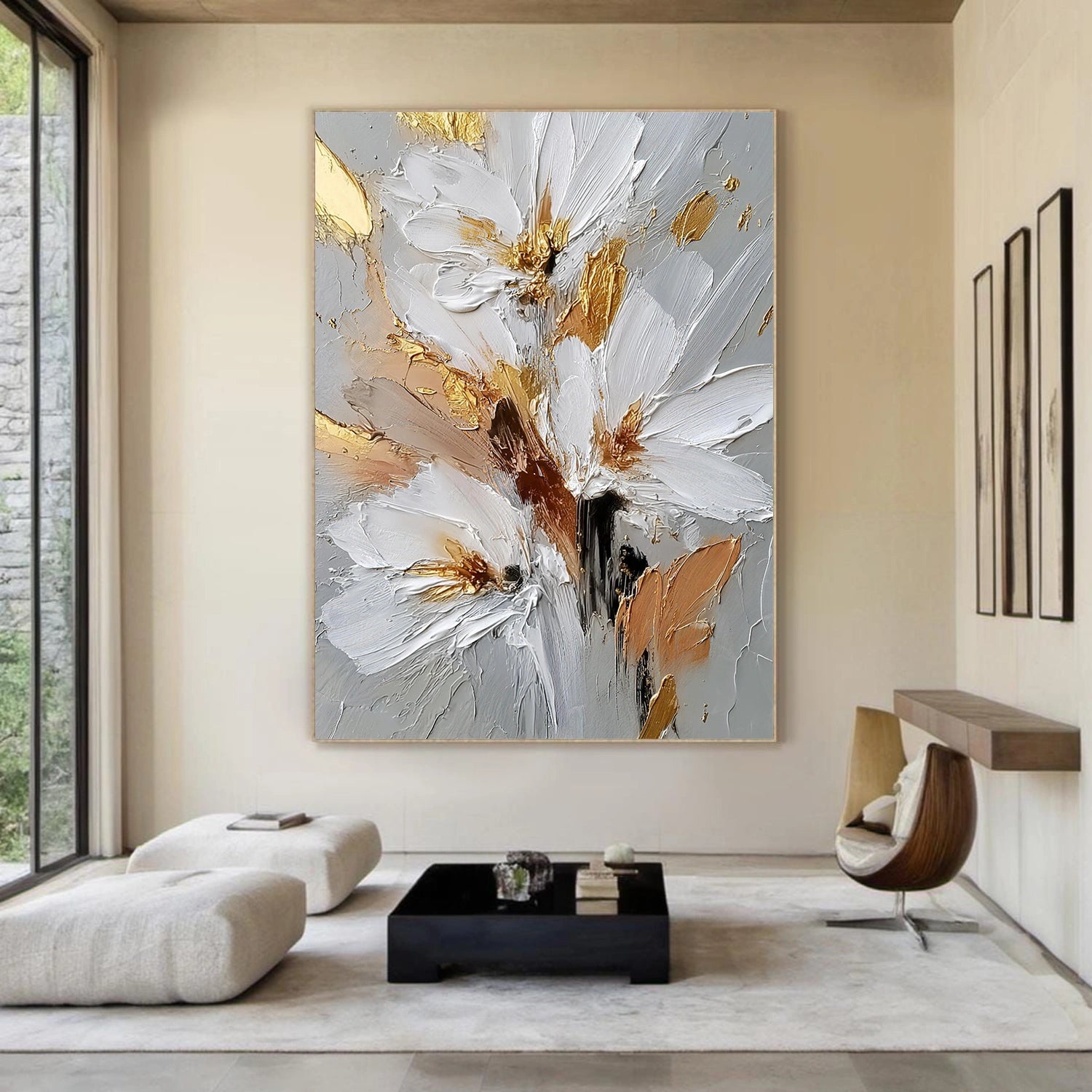 Flower & Tree Abstract Texture Canvas Art # FT 334