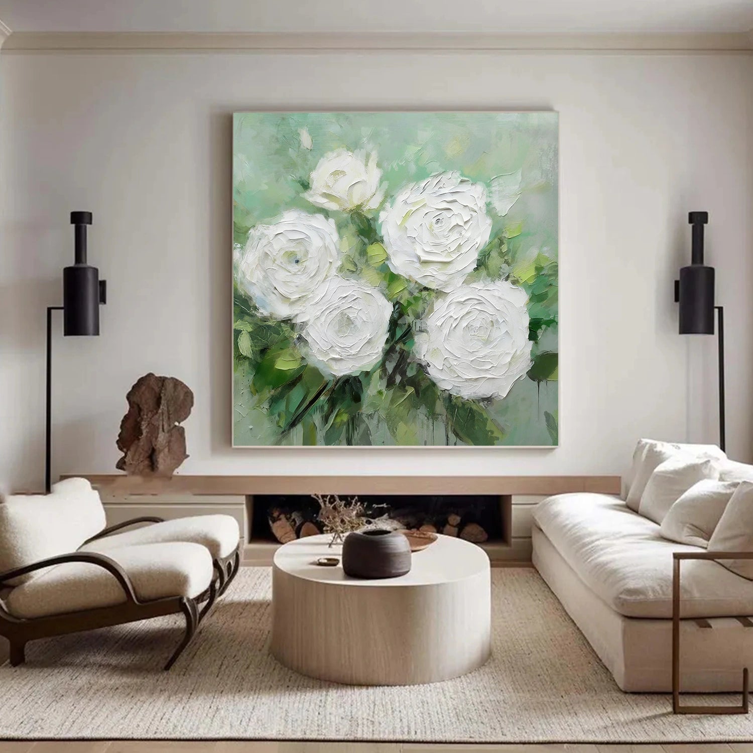 Flower & Tree Abstract Texture Canvas Art #FT 321