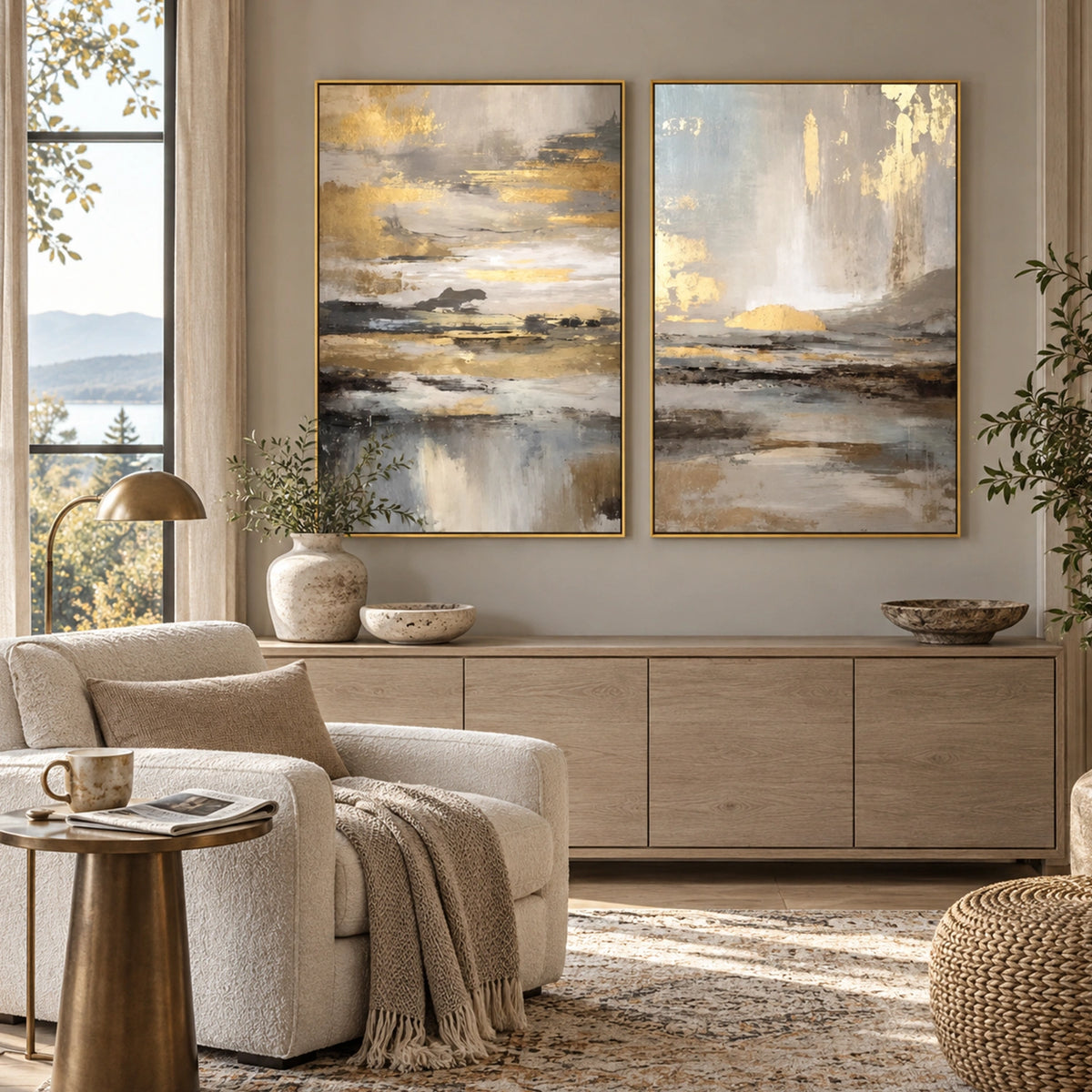 Abstract Wall Art Set of 2 #AB 772