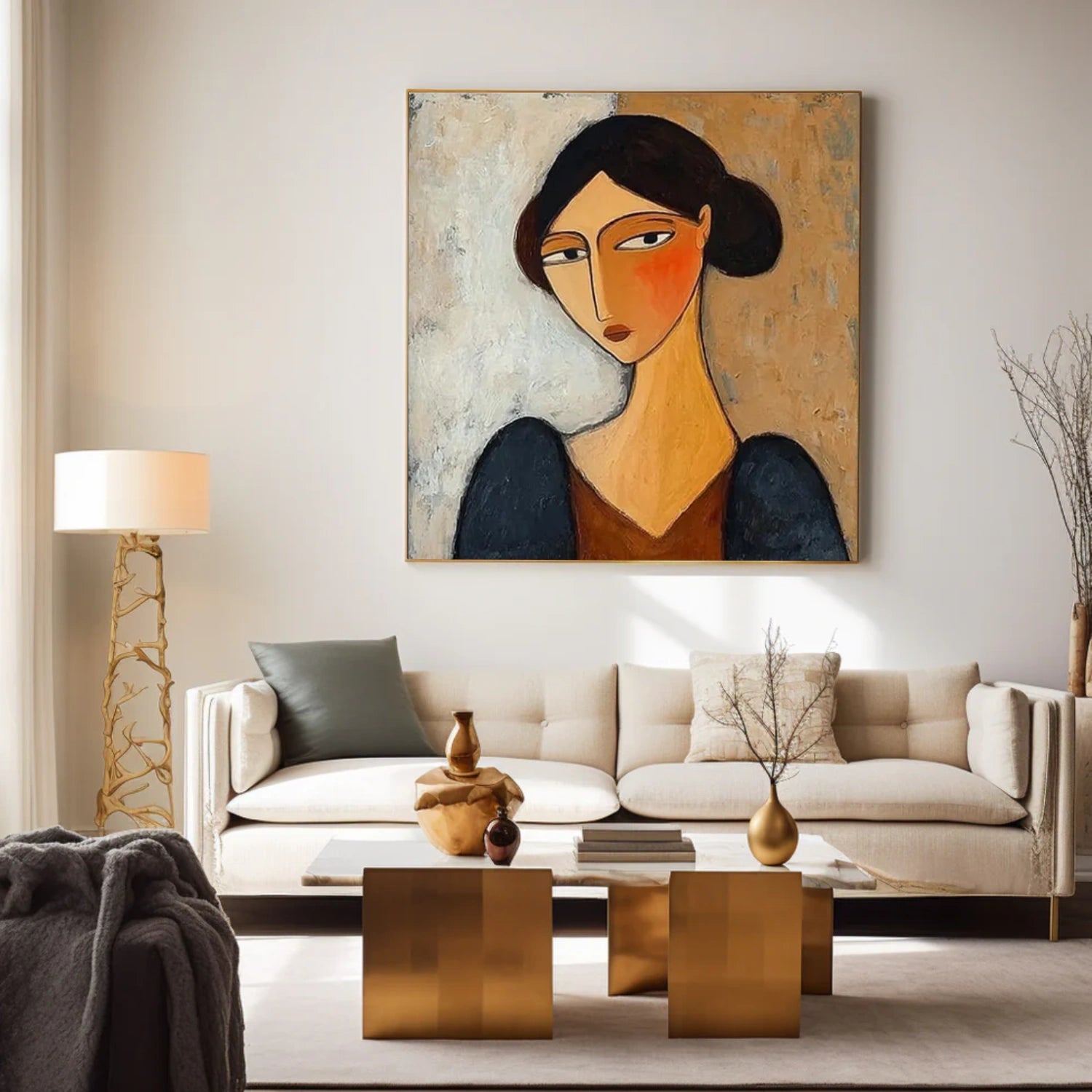 Colorful Abstract Portrait  Wall Art #PT026