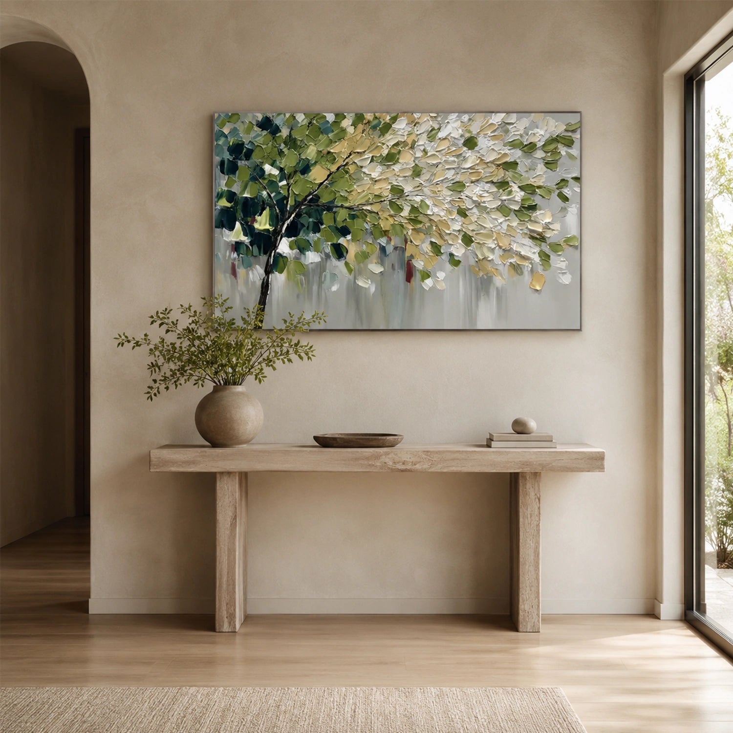 Flower & Tree Abstract Texture Canvas # FT 412
