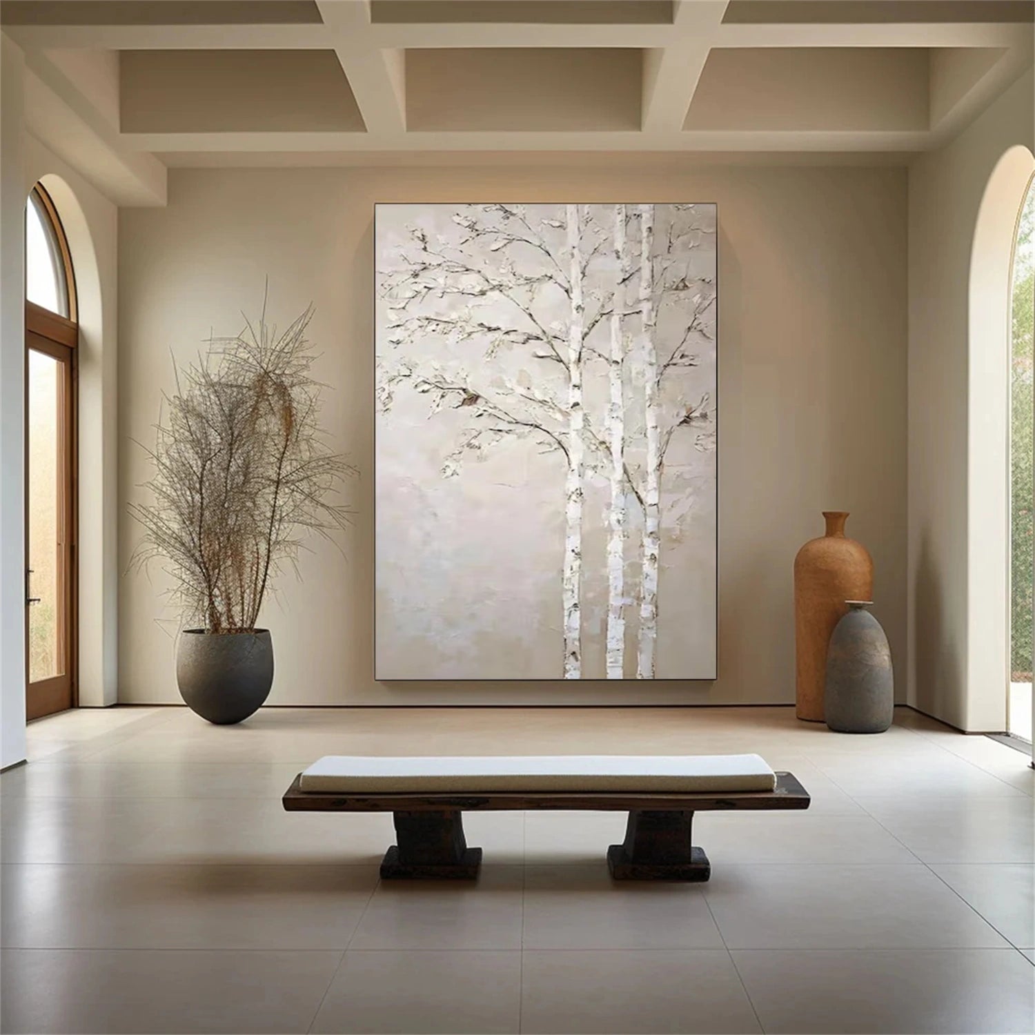 Flower & Tree Abstract Texture Canvas Art #FT 301