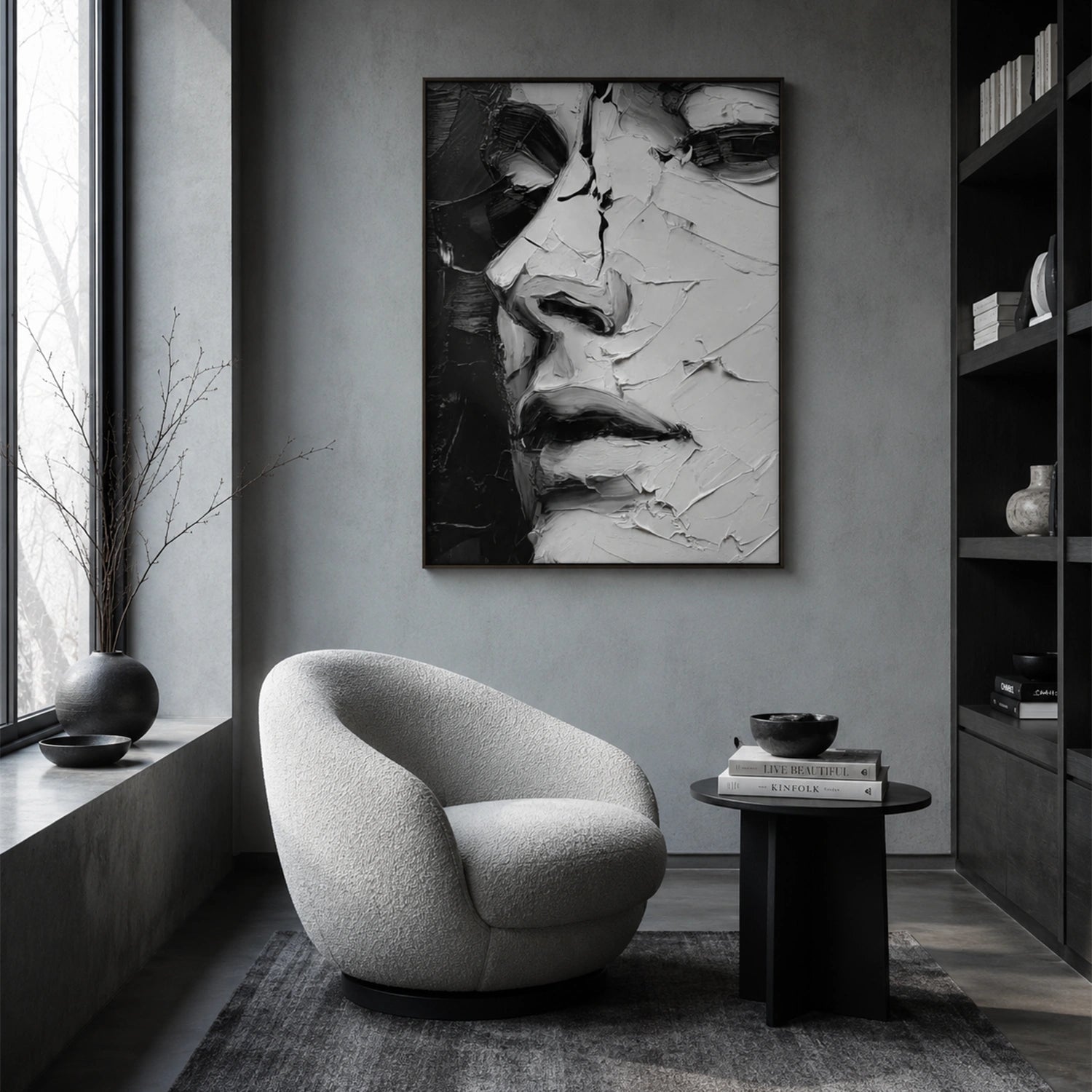 Abstract Portrait Texture Wall Art #PT 082