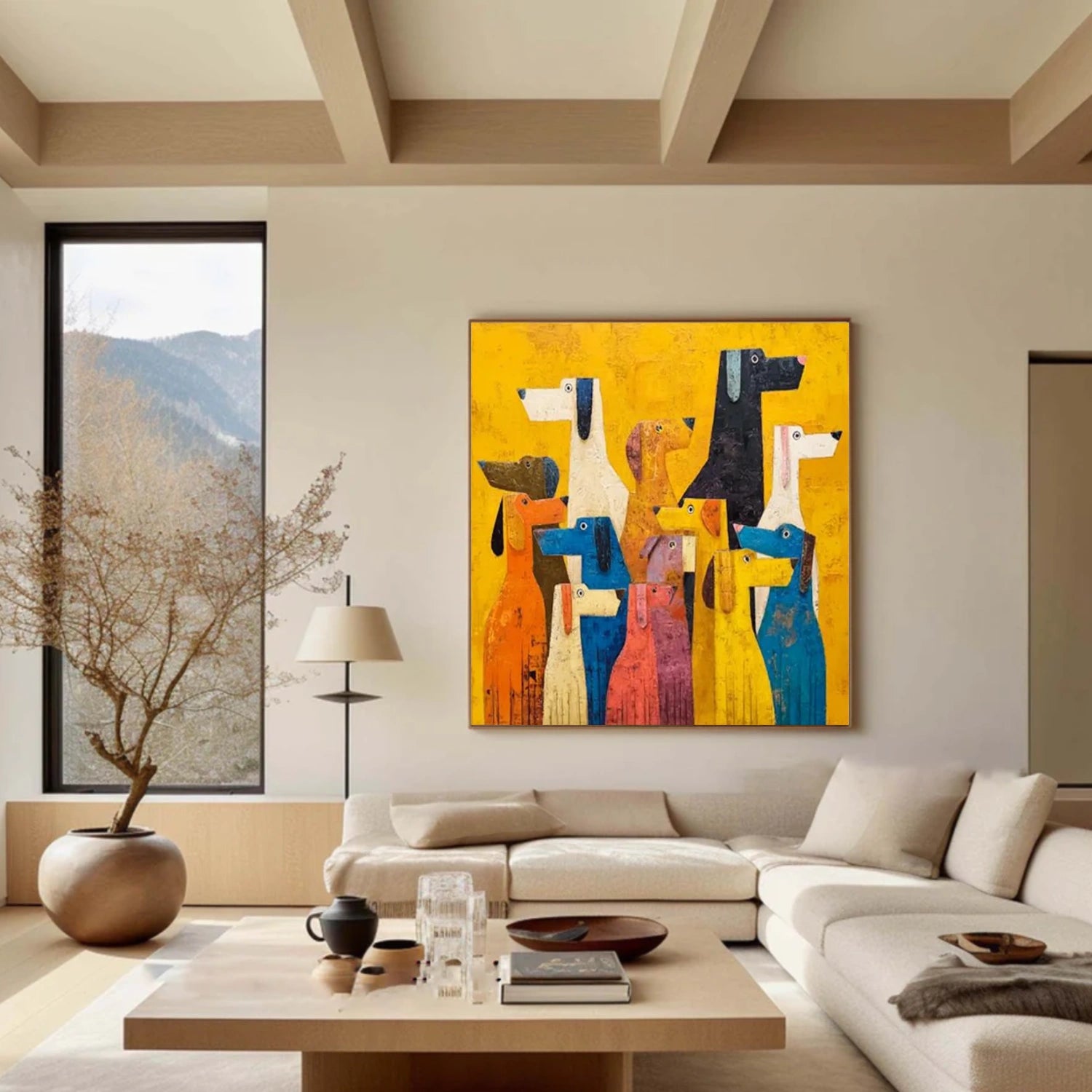 Colorful Abstract Animal Canvas Art #AP187