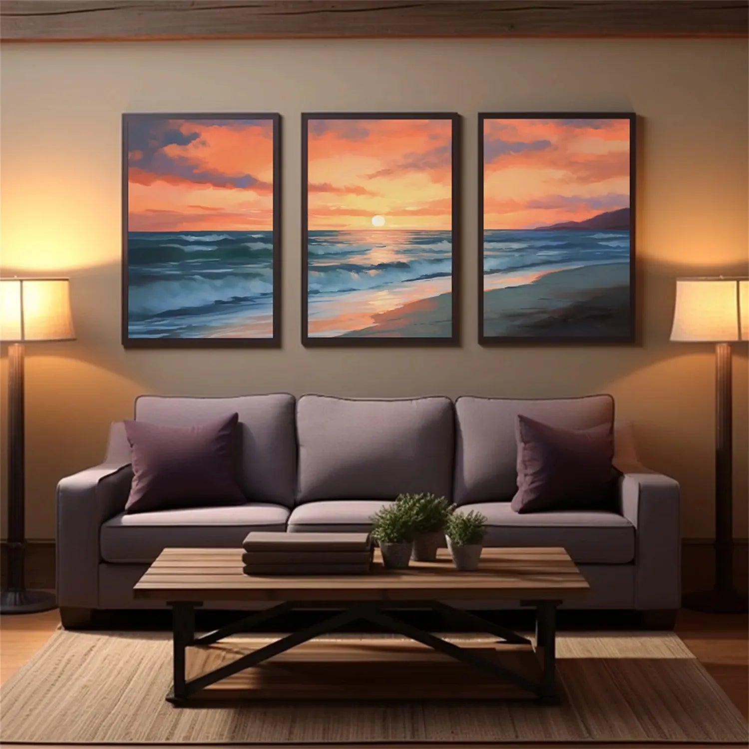 Ocean And Sky Painting Set of 3 #OS 210