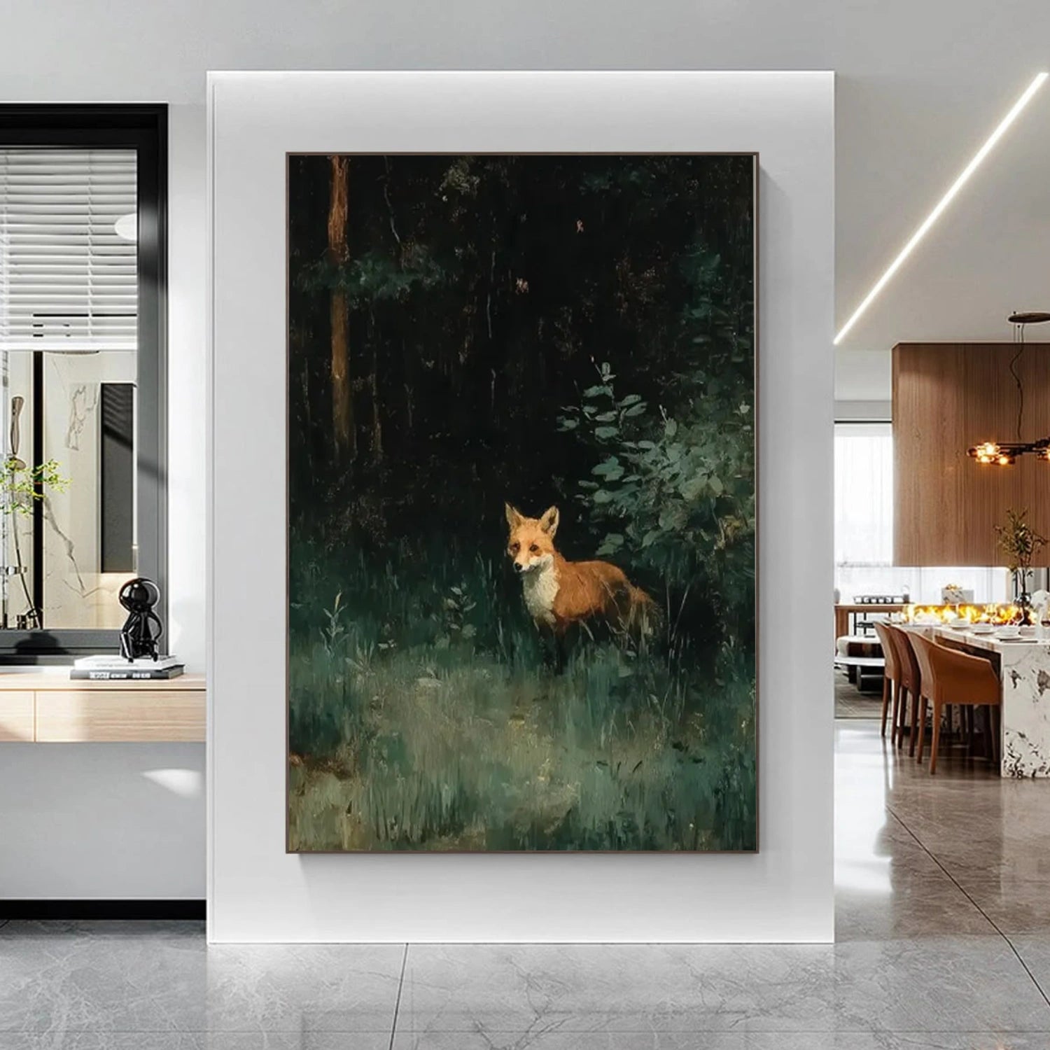Abstract Animal Canvas Art #AP223