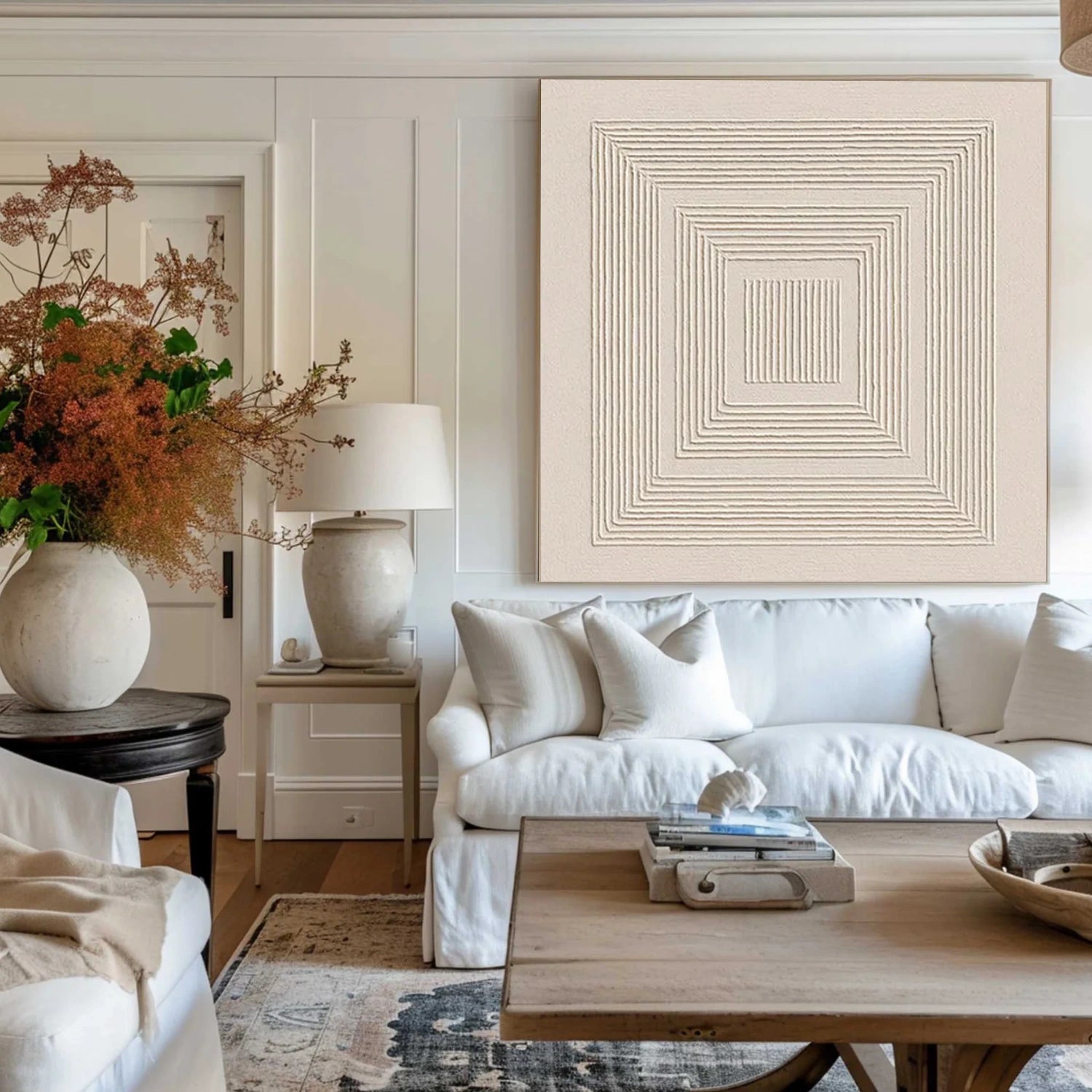 Beige Minimalist Texture Canvas Art  #MM399