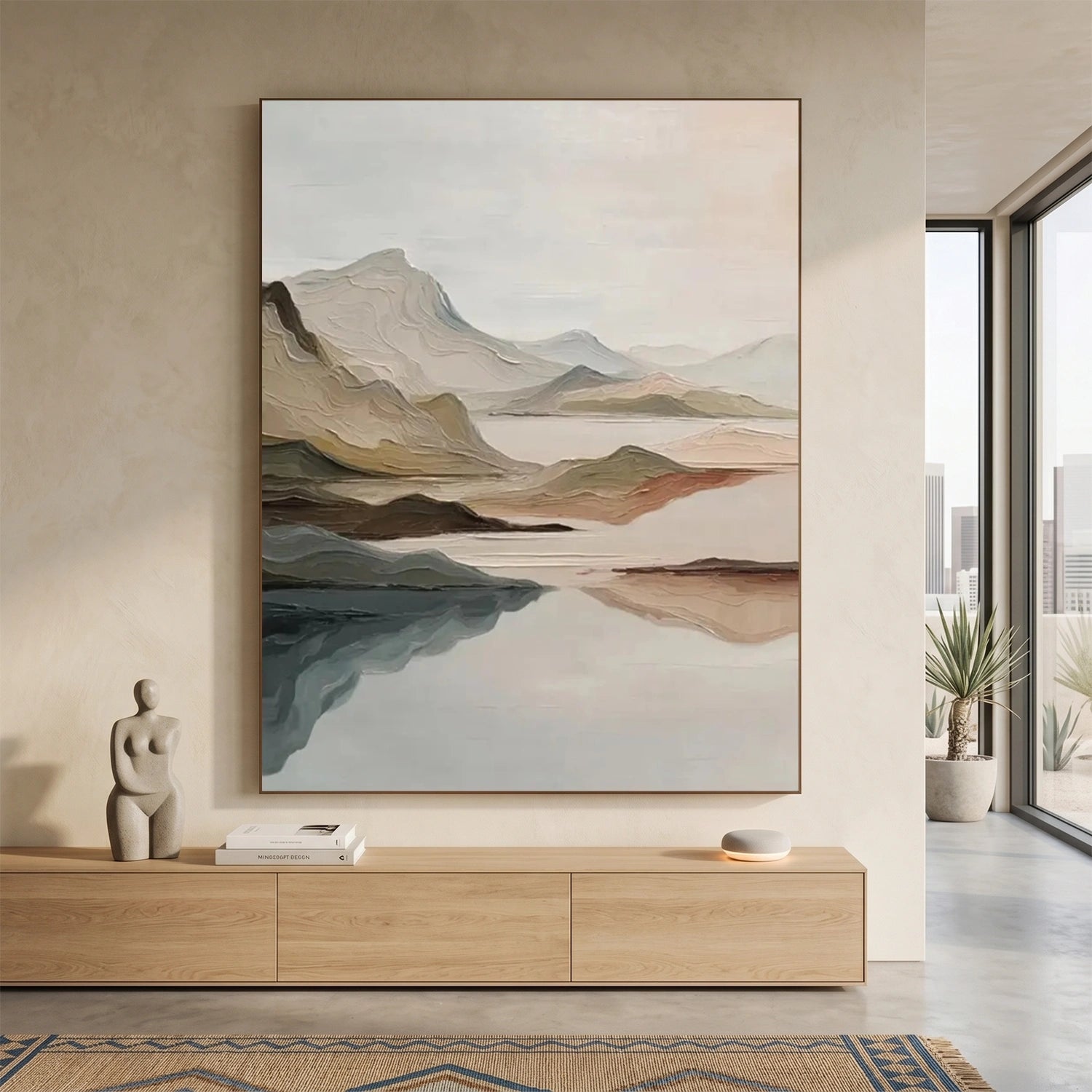 Minimalist Mountain Texture Canvas # MM437