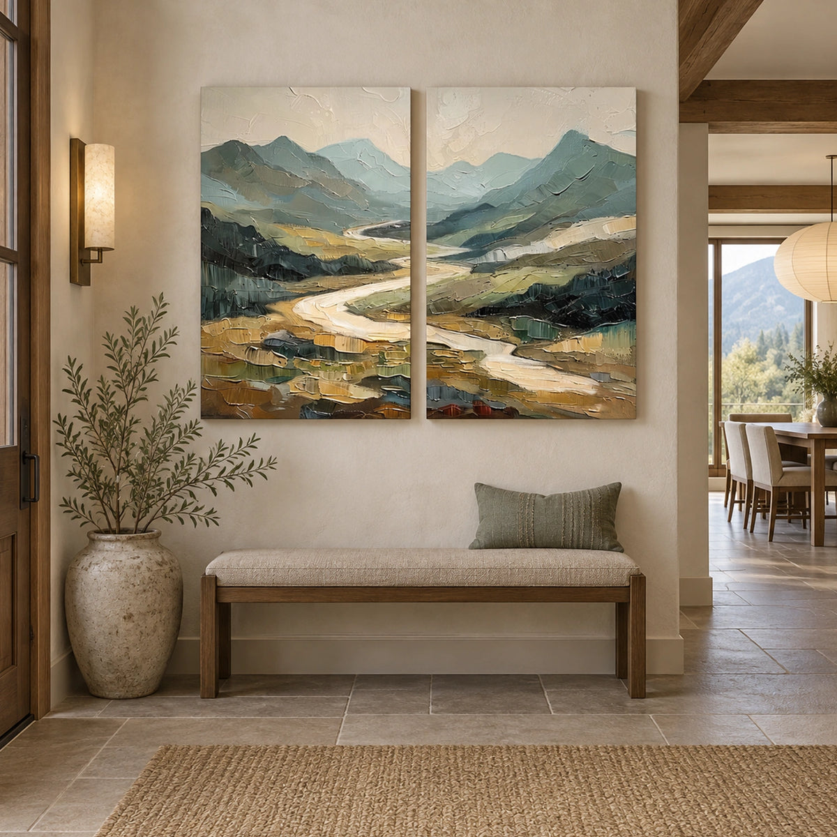 Minimalist Mountain Canvas Set of 2# MM480