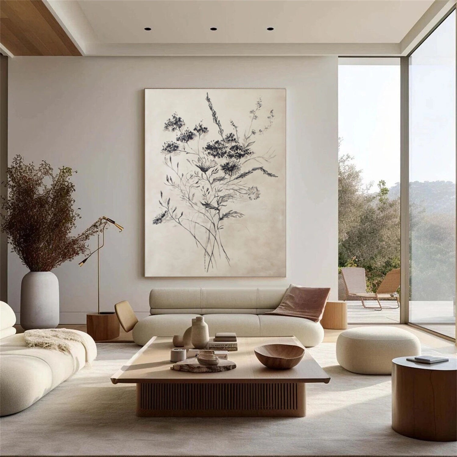Flower & Tree Abstract Canvas Art # FT 337