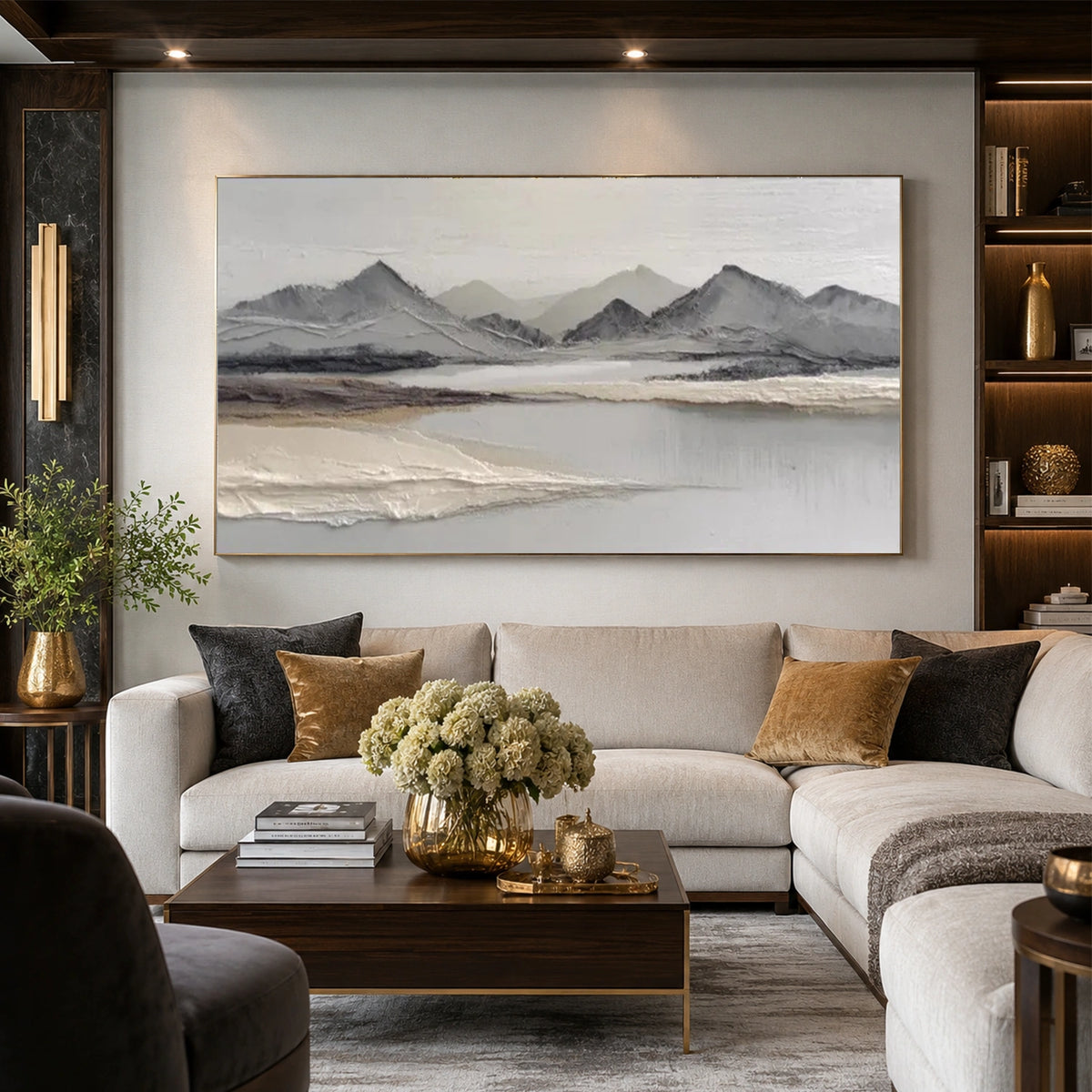Minimalist Mountain Texture Canvas # MM464