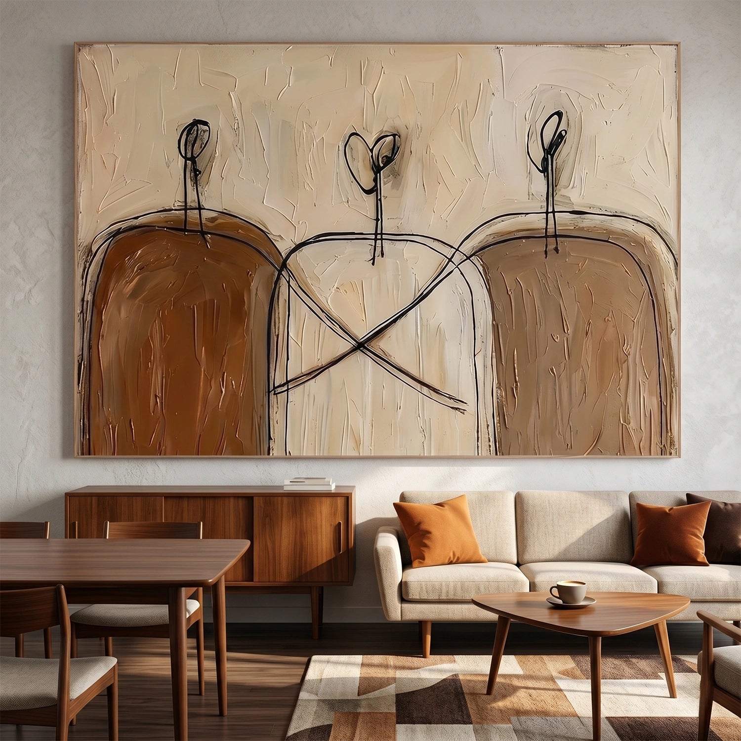Abstract Portrait Texture Wall Art #PT 074