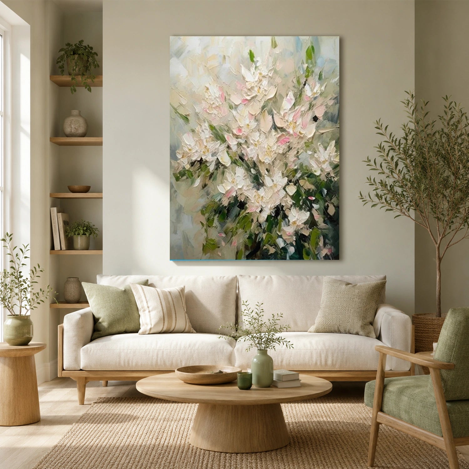 Flower & Tree Abstract Texture Canvas # FT 413
